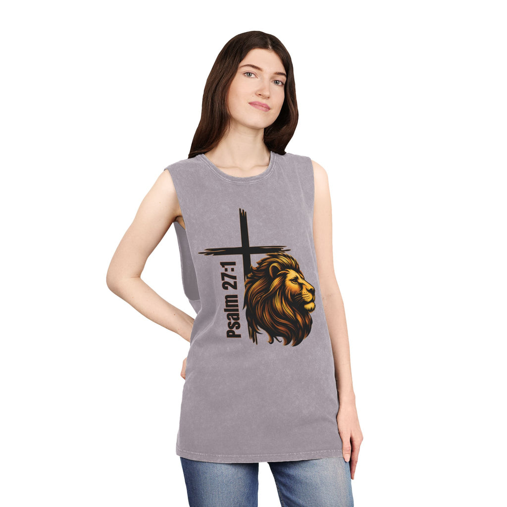 Psalm 27:1: "Whom Shall I Fear?" — Stonewash Tank Top