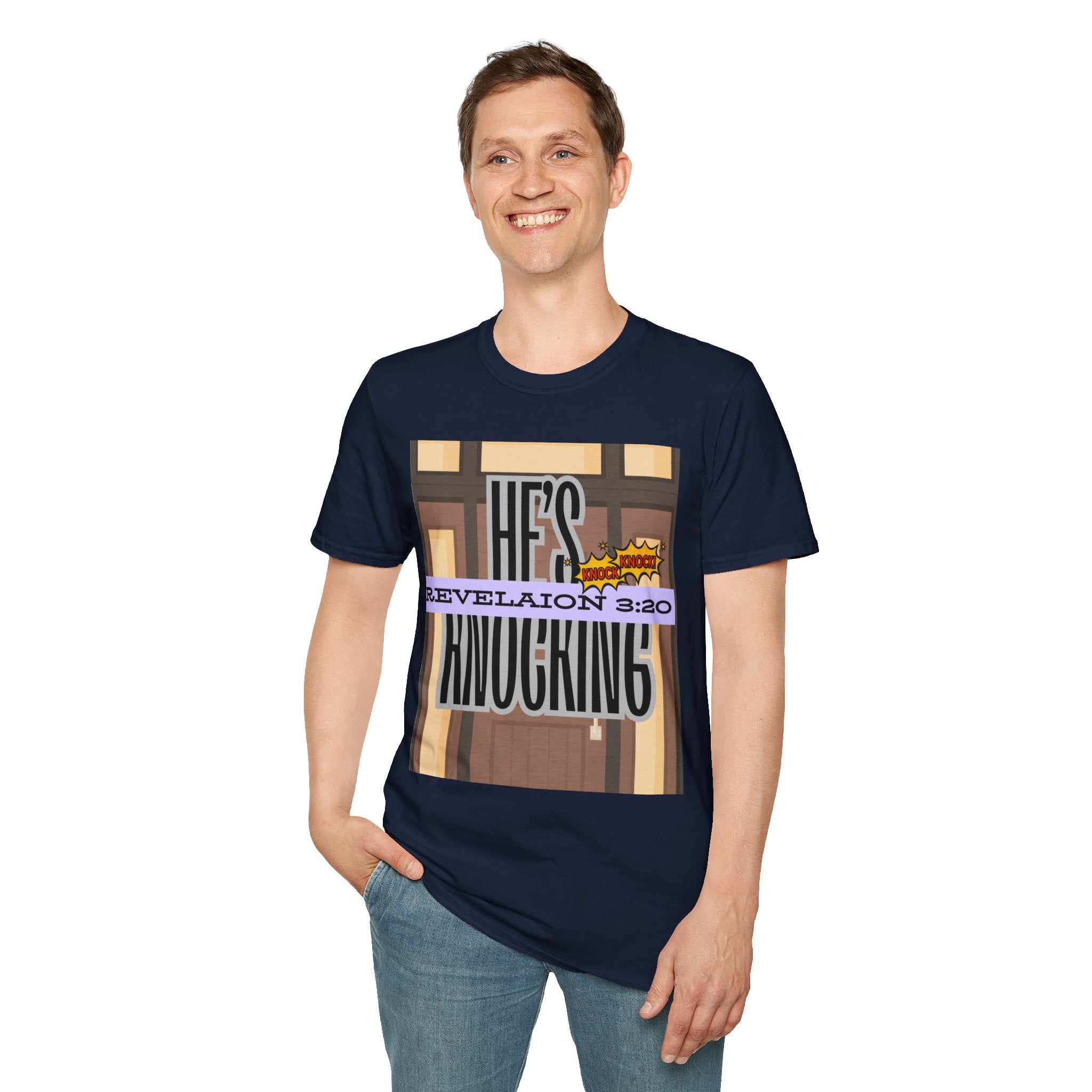 “He’s Knocking” Revelation 3:20 — Graphic T‑Shirt
