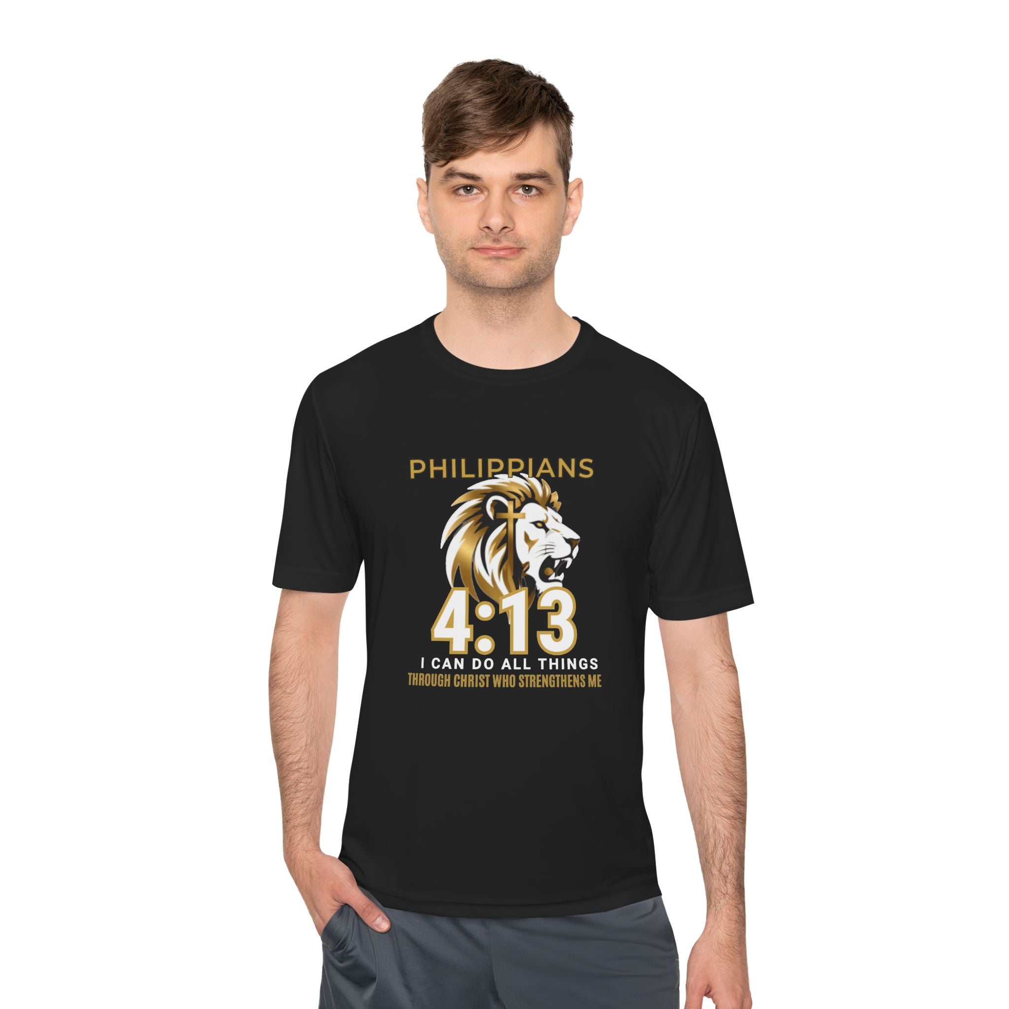 Philippians 4:13: "I Can Do All Things" — Moisture Wicking T-Shirt