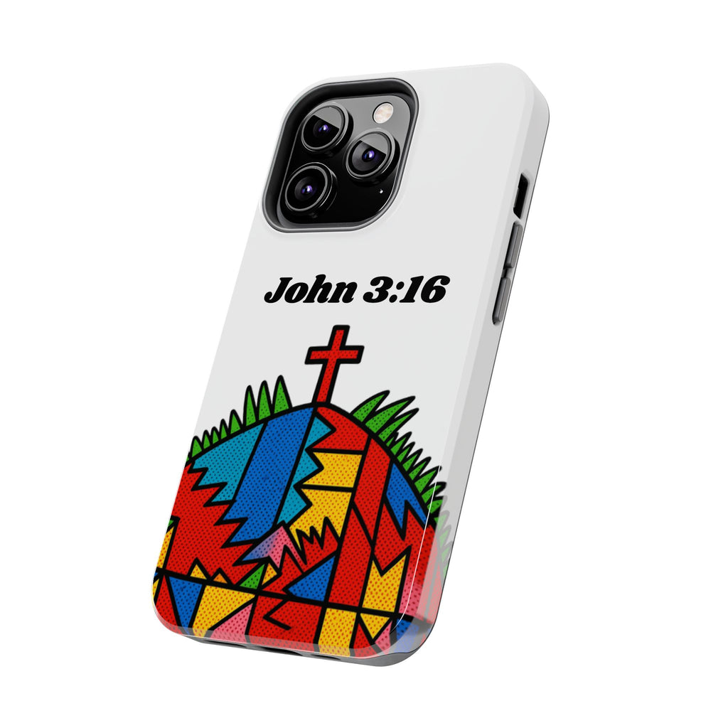 John 3:16 Christian Phone Case — Tough Religious Bible Verse Design
