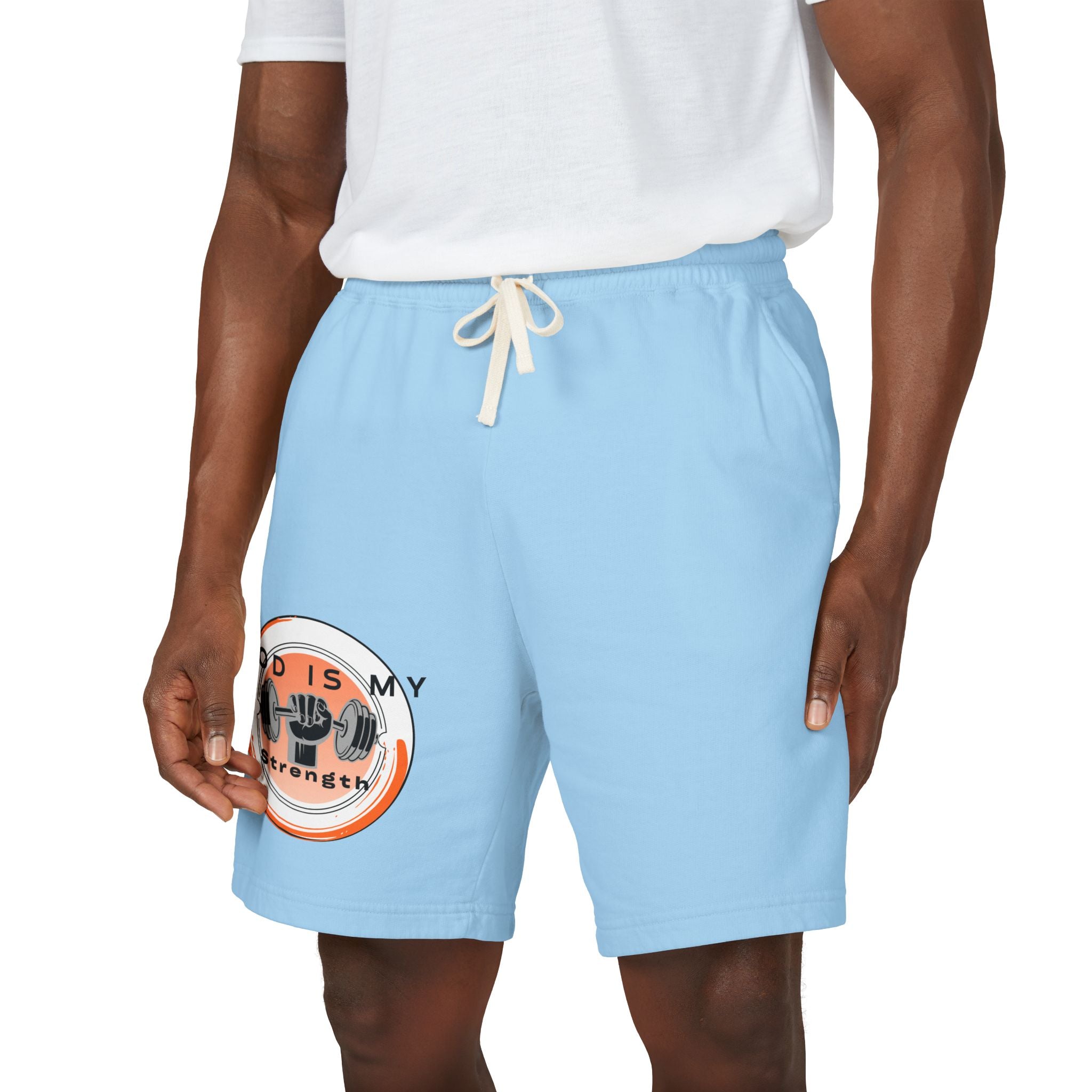 "God Is My Strength" — Fleece Sweat Shorts