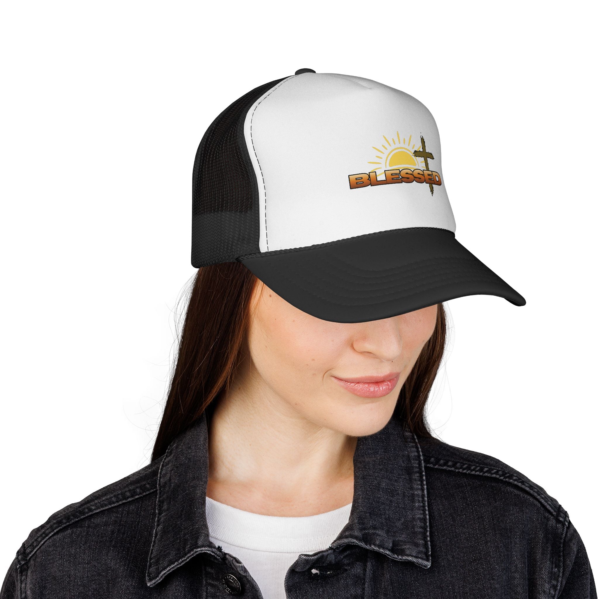 'Blessed' Sunrise Bold Trucker Cap