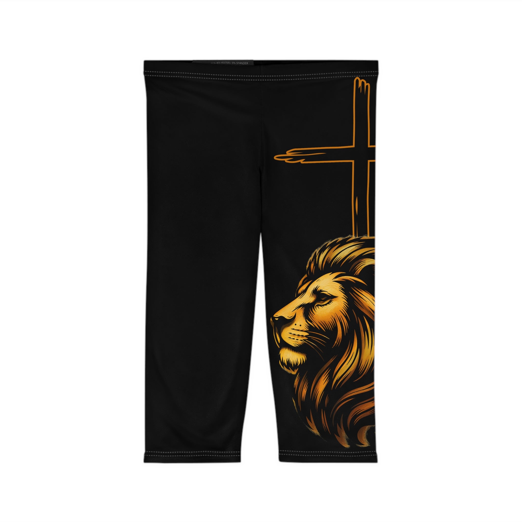 'Lion & Cross' — Capri Leggings