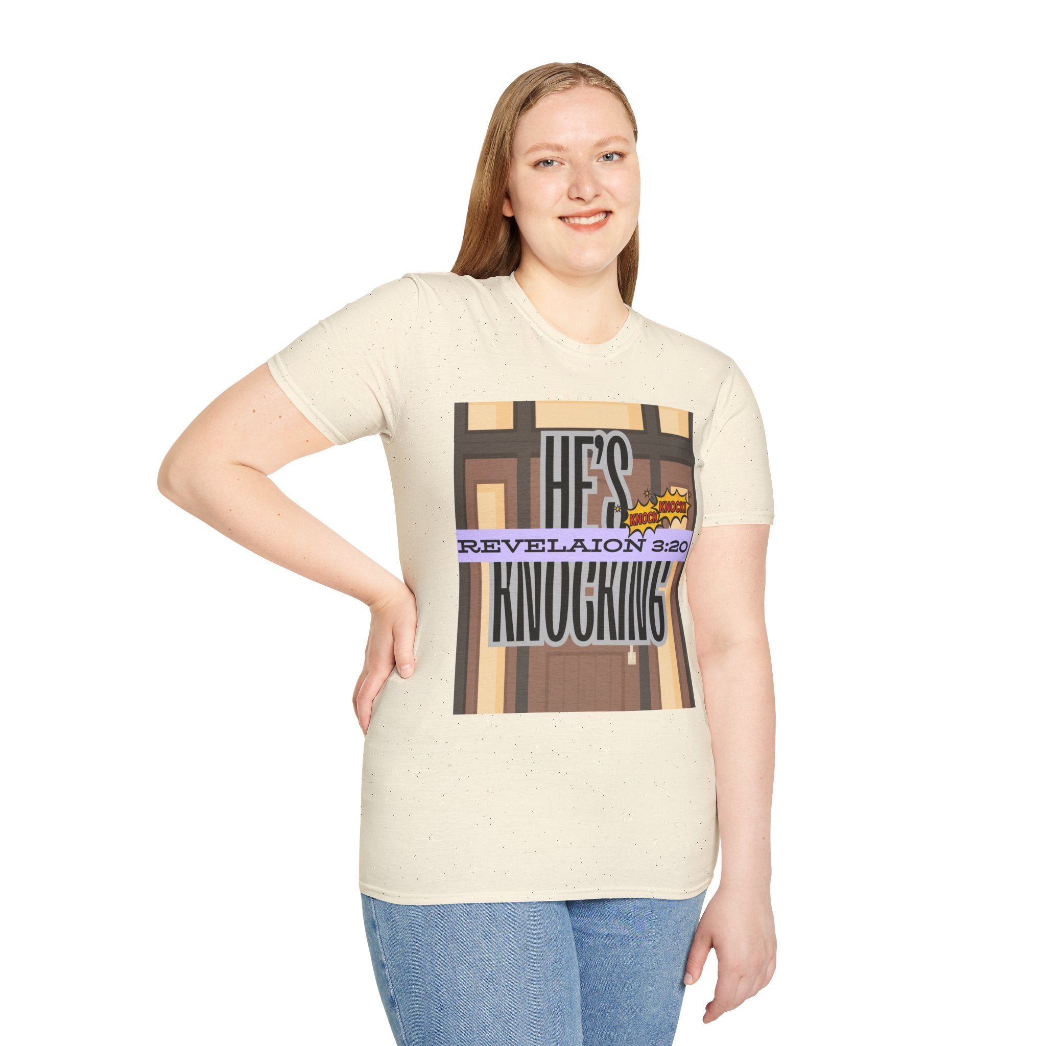 “He’s Knocking” Revelation 3:20 — Graphic T‑Shirt