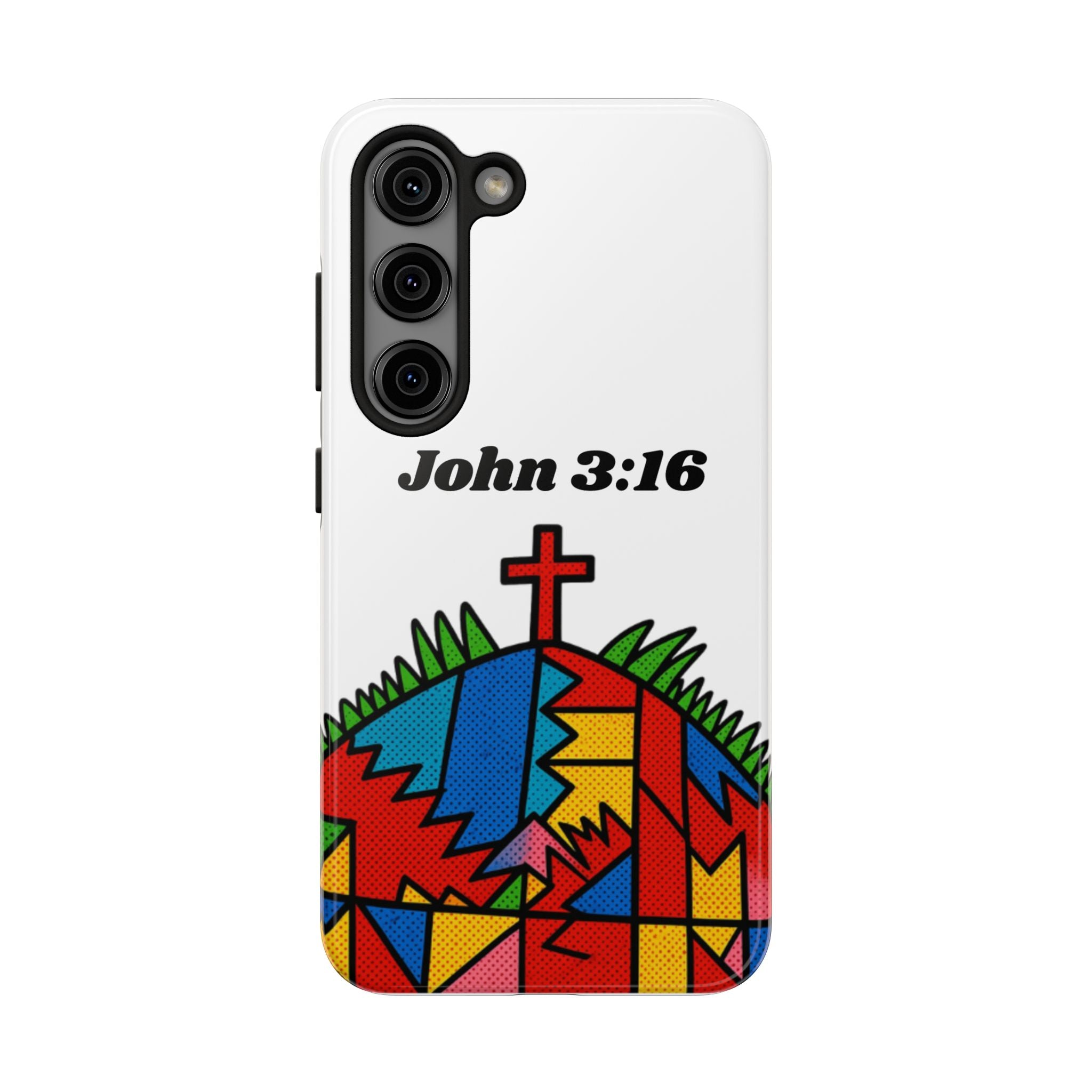 John 3:16 Christian Phone Case — Tough Religious Bible Verse Design