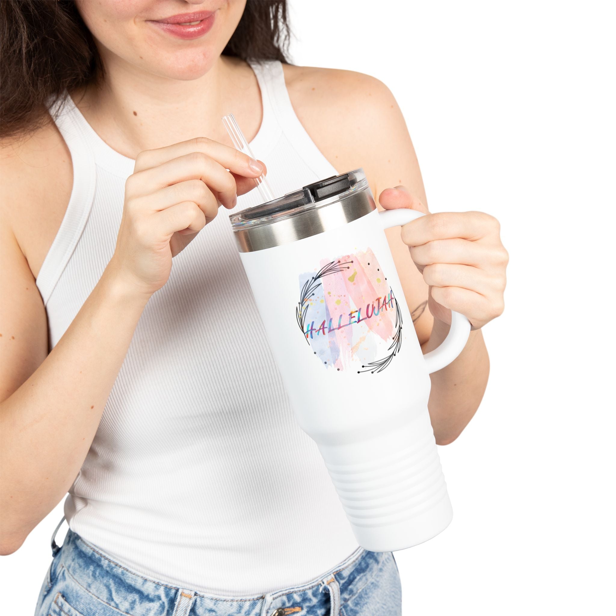 'Hallelujah' — Insulated Travel Mug (40oz)