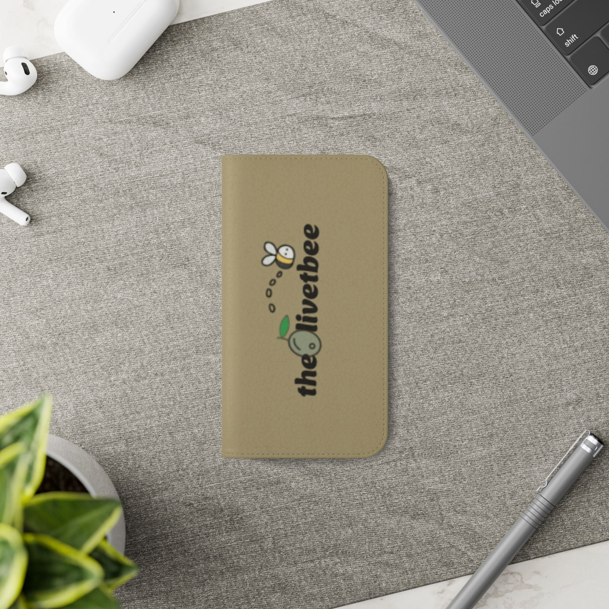 Flip Case Phone Wallet — 'theOlivetbee' Logo Folio Cover with Card Slots