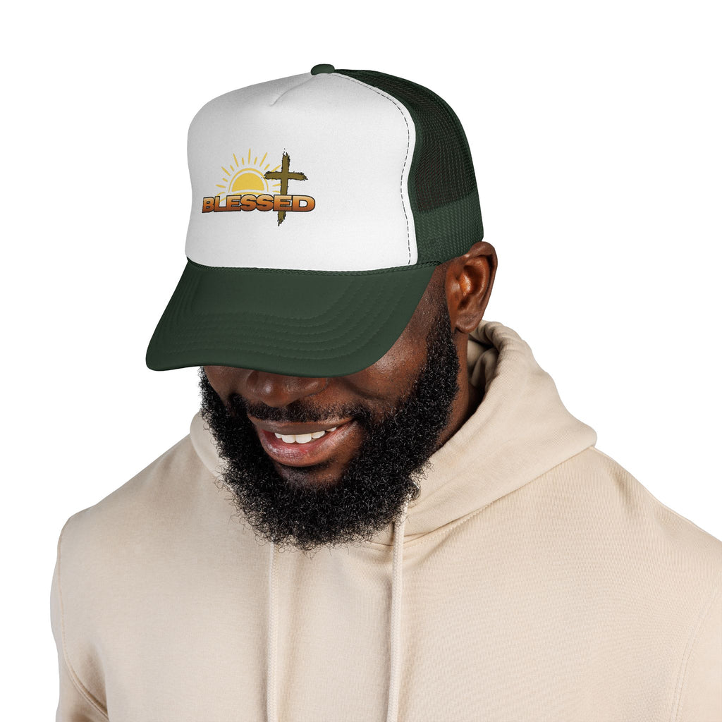 'Blessed' Sunrise Bold Trucker Cap