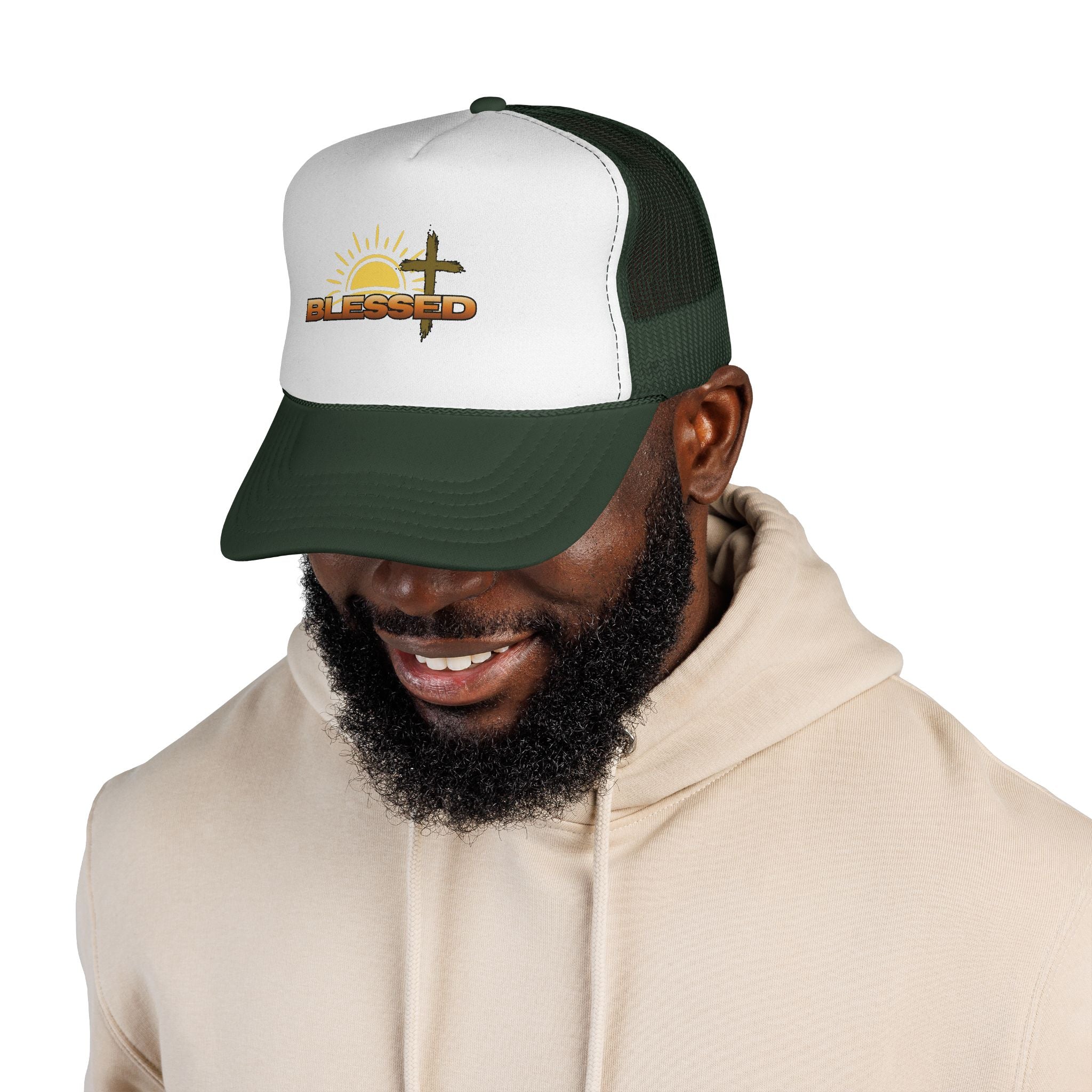'Blessed' Sunrise Bold Trucker Cap