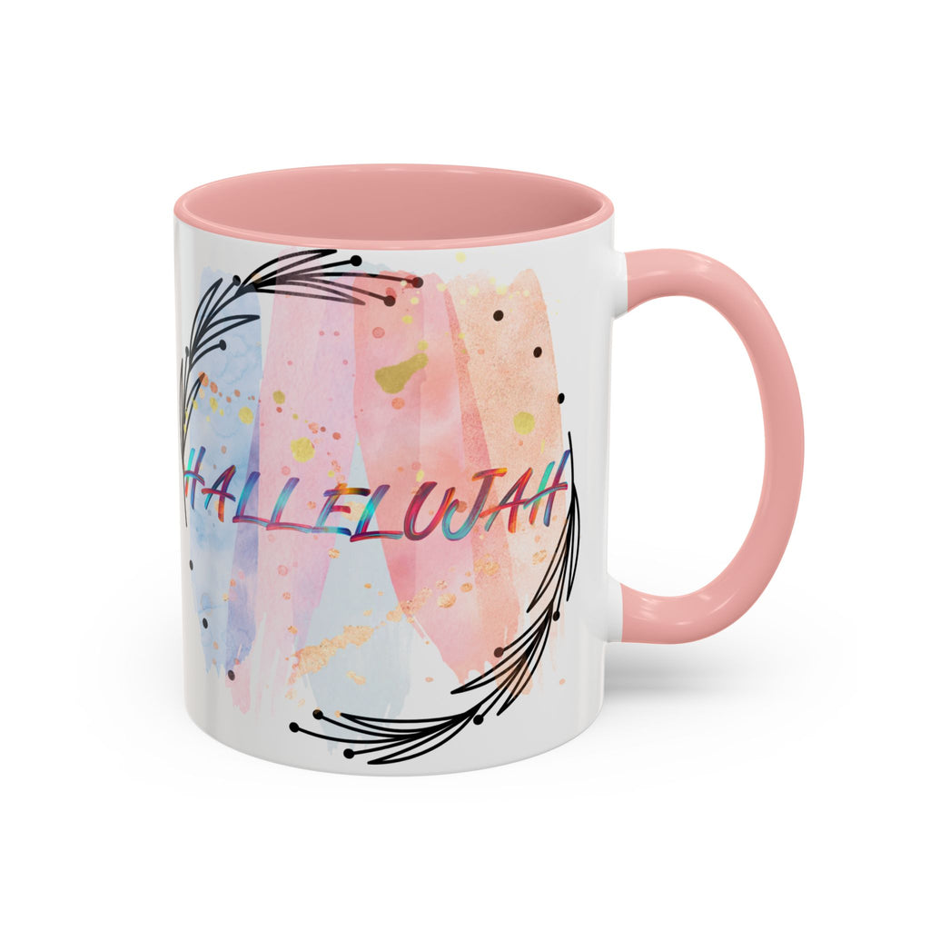 'Hallelujah'  —  Watercolor Accent Coffee Mug (11/15oz)