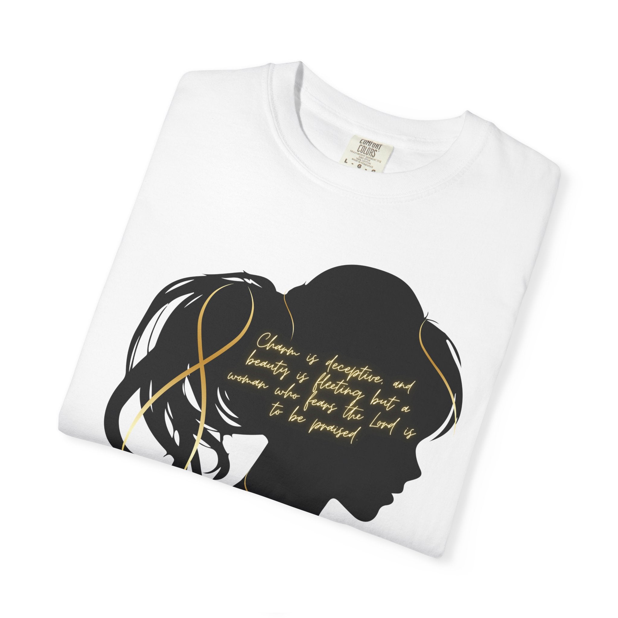 Proverbs 31:30 Gold Heart- T-Shirt