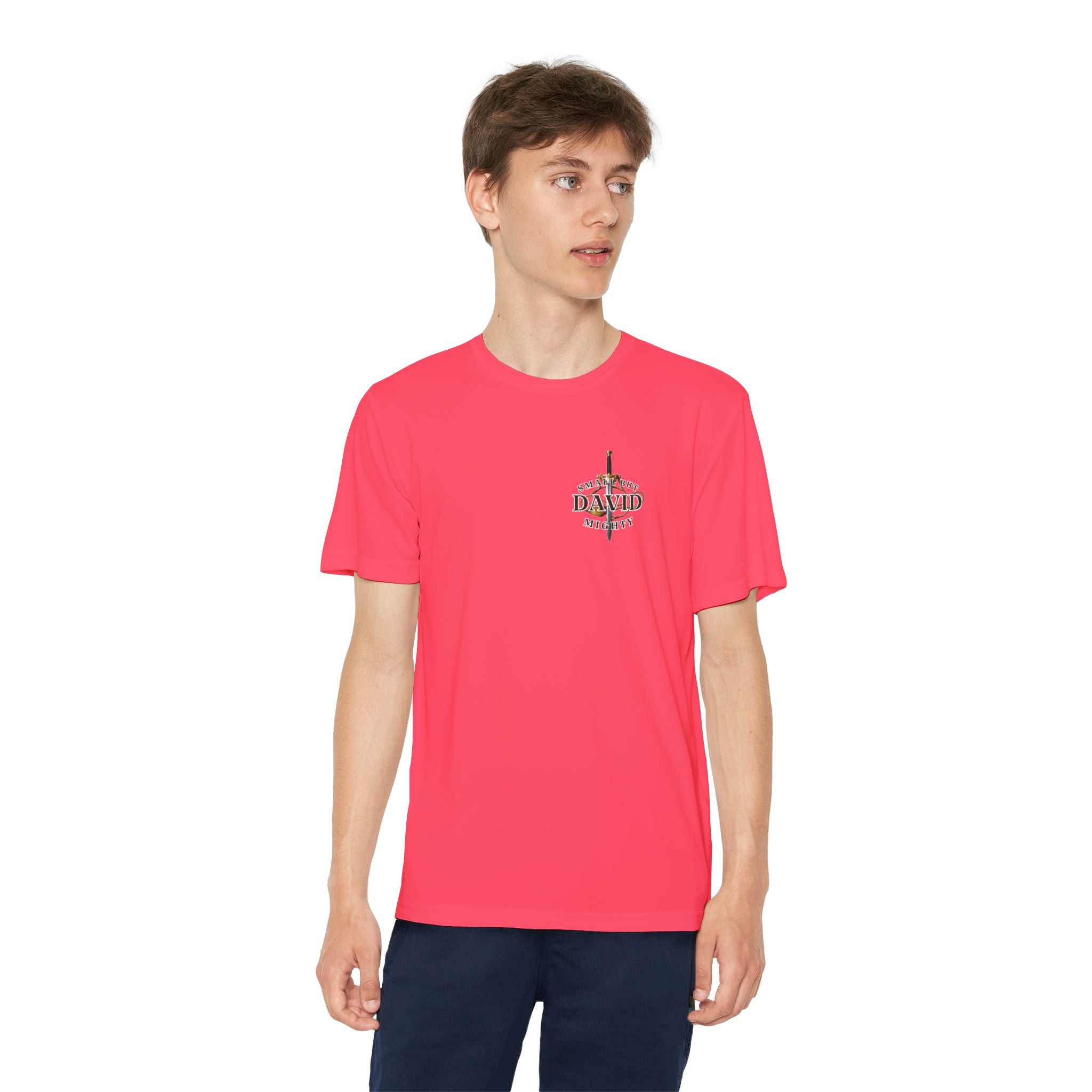 1 Timothy 4:12: 'Small But Mighty' Stones Youth Competitor Tee