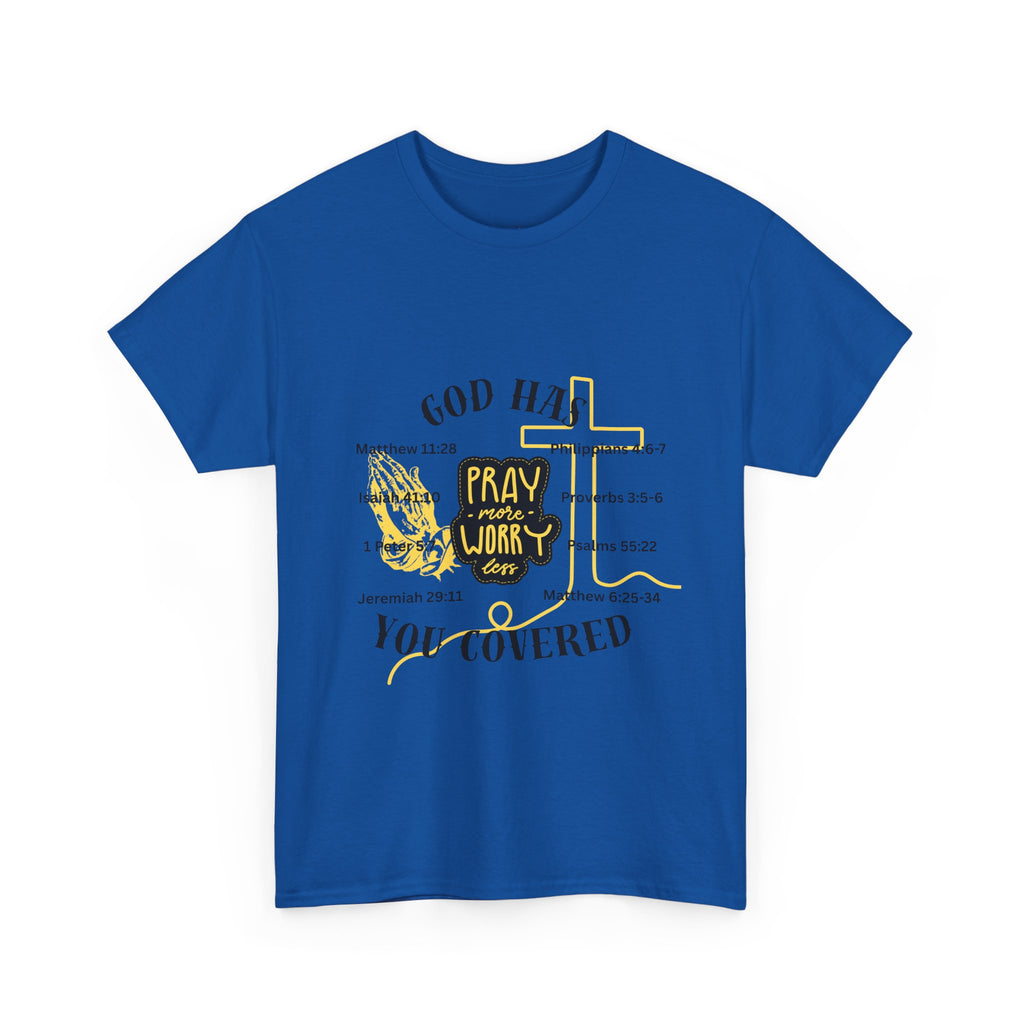 “Pray More, Worry Less” — T-Shirt