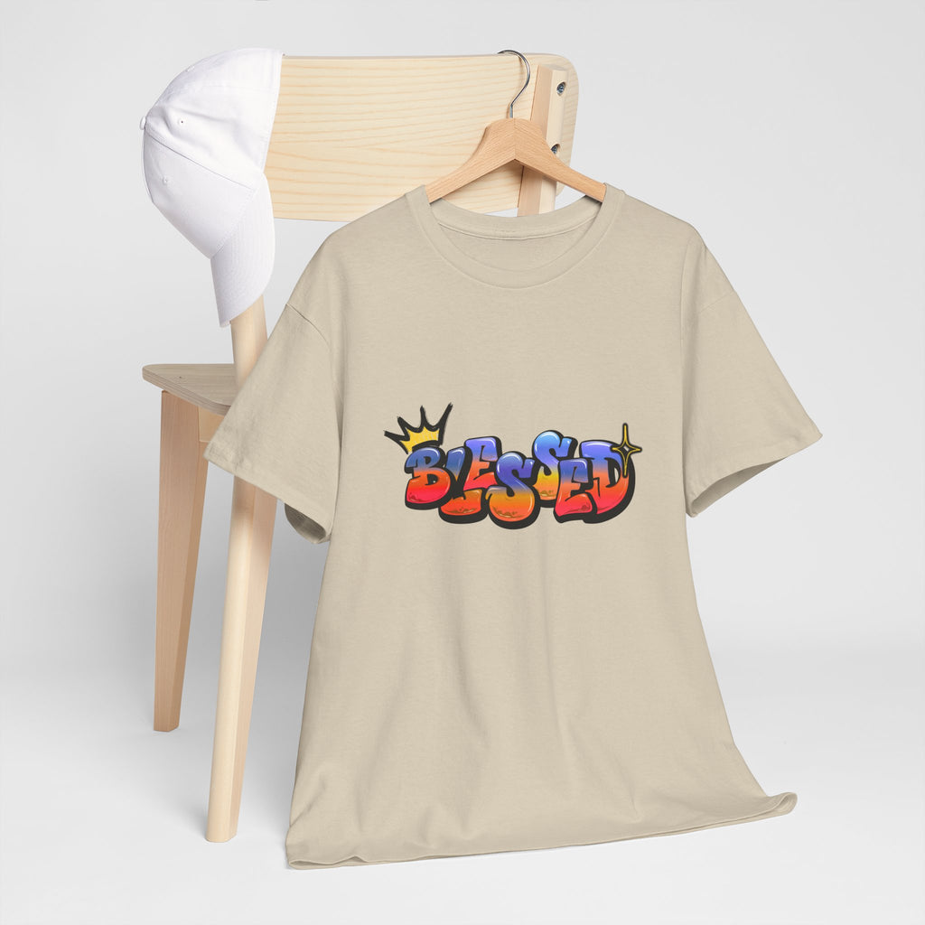 'Blessed' Crown Graffiti Tee