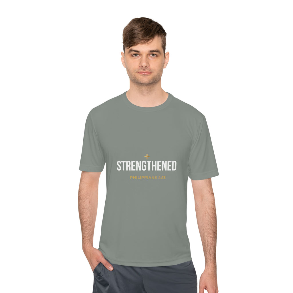 Philippians 4:13: 'Strengthen' Moisture-Wicking Tee
