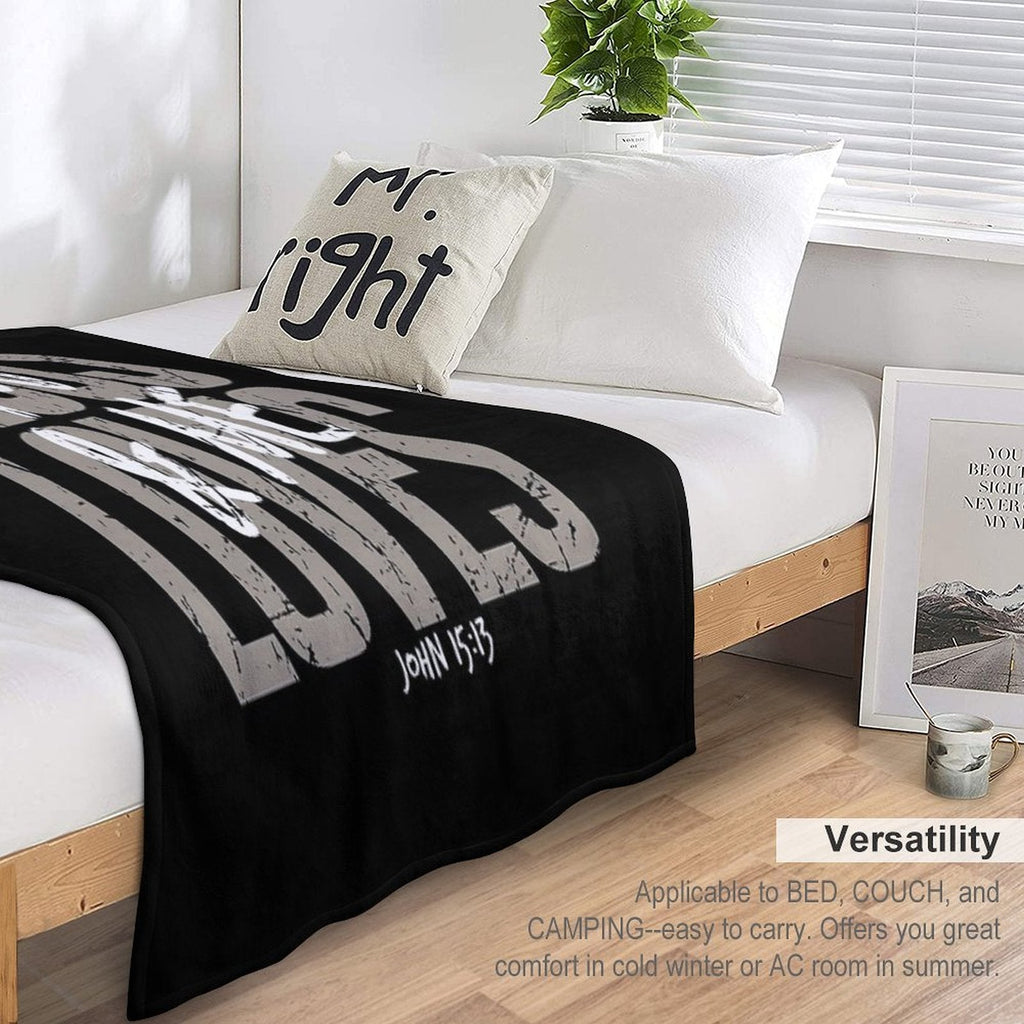 Jesus Loves You, Bible Verse, Christian, Religious, Jesus Sustainable Throw Blanket