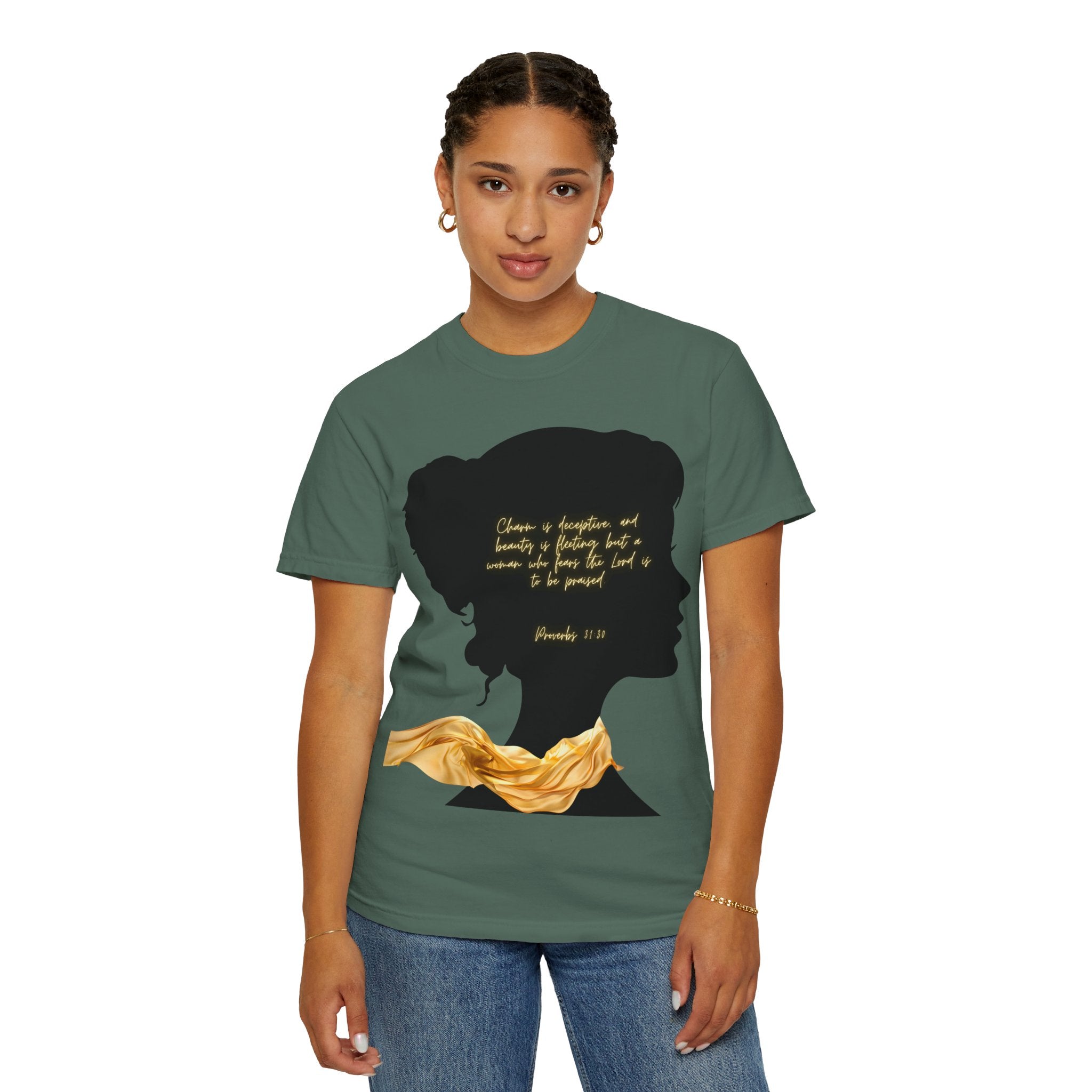 Proverbs 31:30 Gold Scarf - T-Shirt