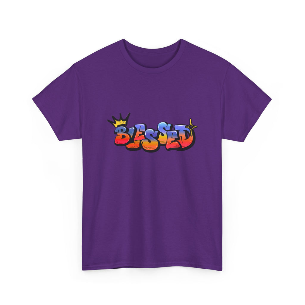 'Blessed' Crown Graffiti Tee
