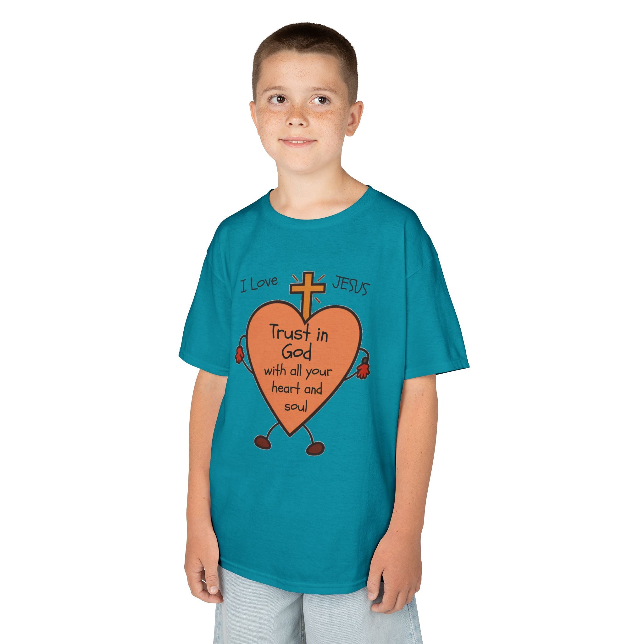 "Trust In God With Your Heart and Soul" - Kids Tee