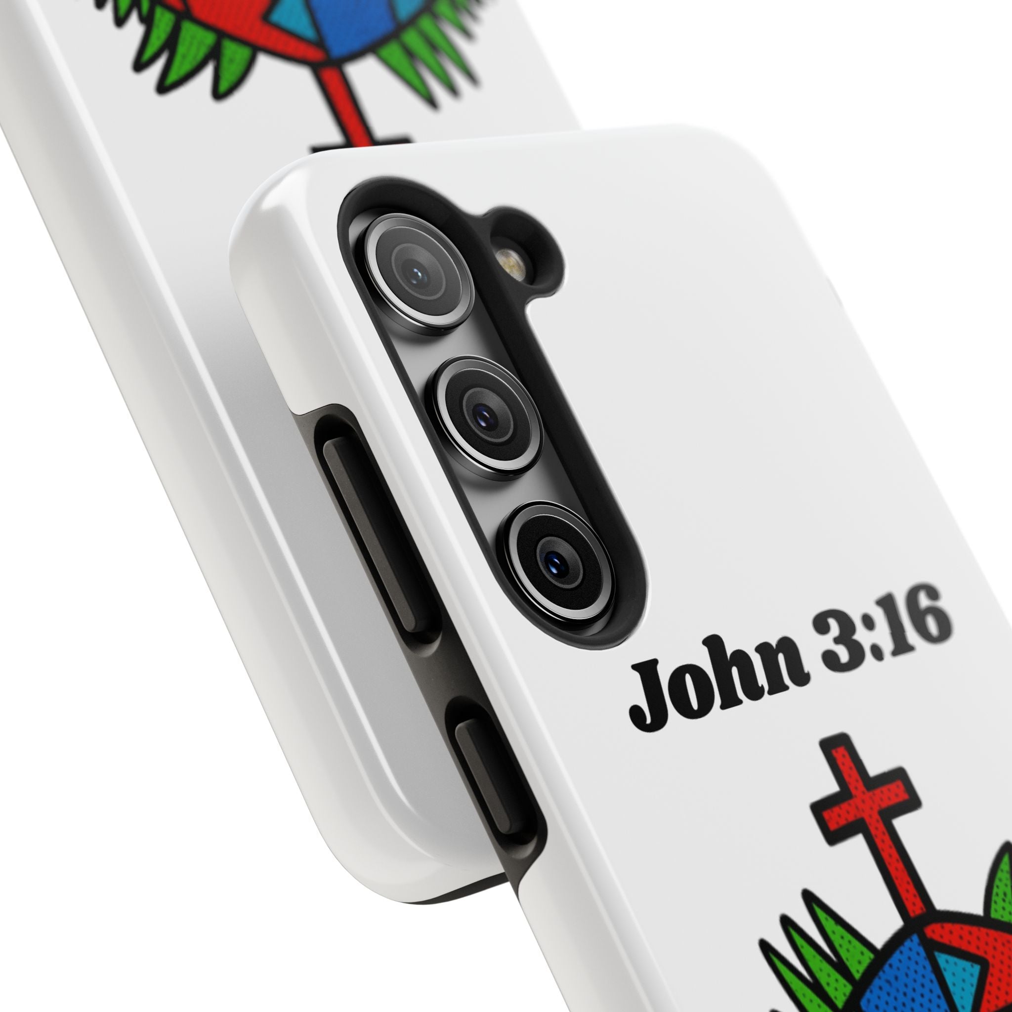 John 3:16 Christian Phone Case — Tough Religious Bible Verse Design