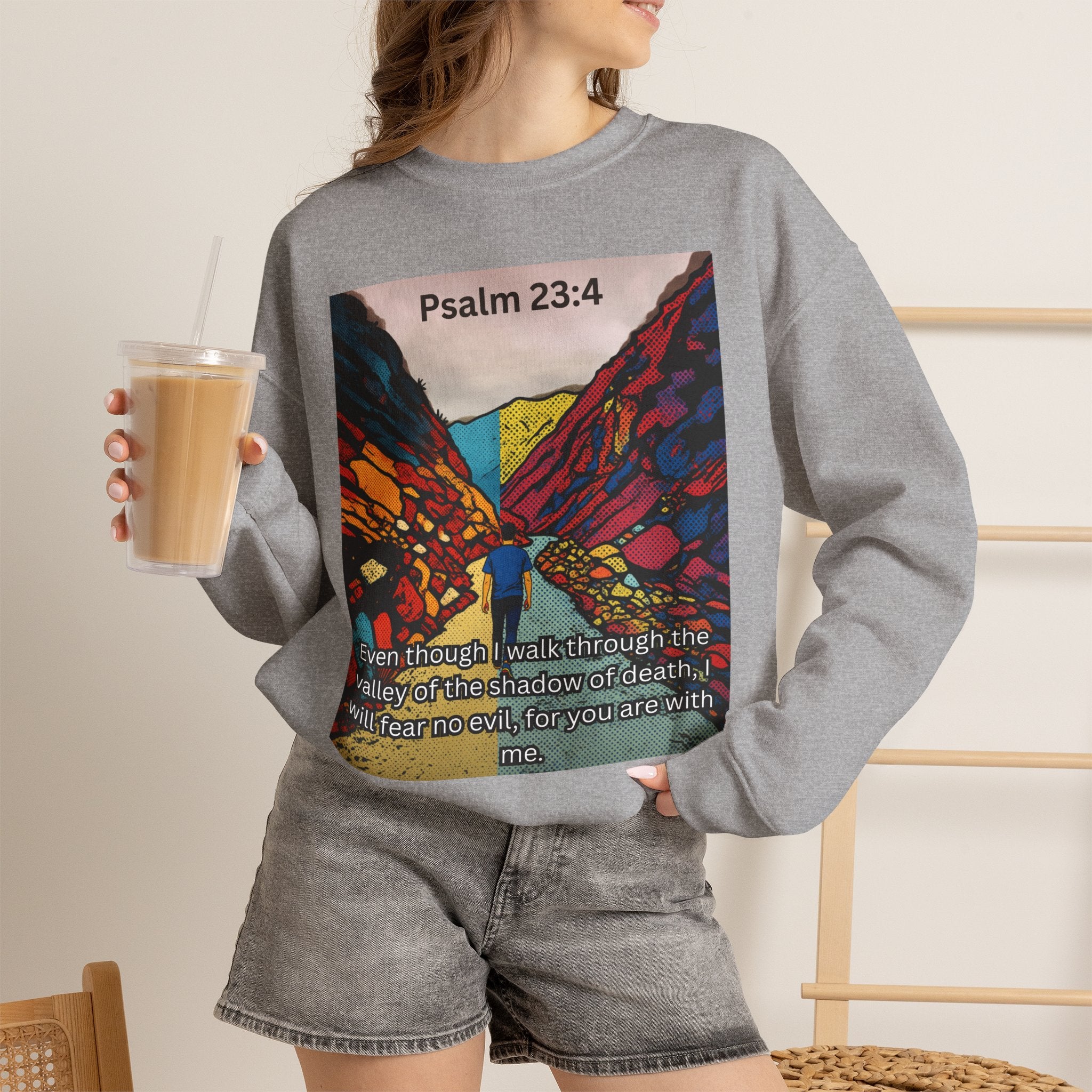 Psalm 23:4 — Crewneck Sweatshirt