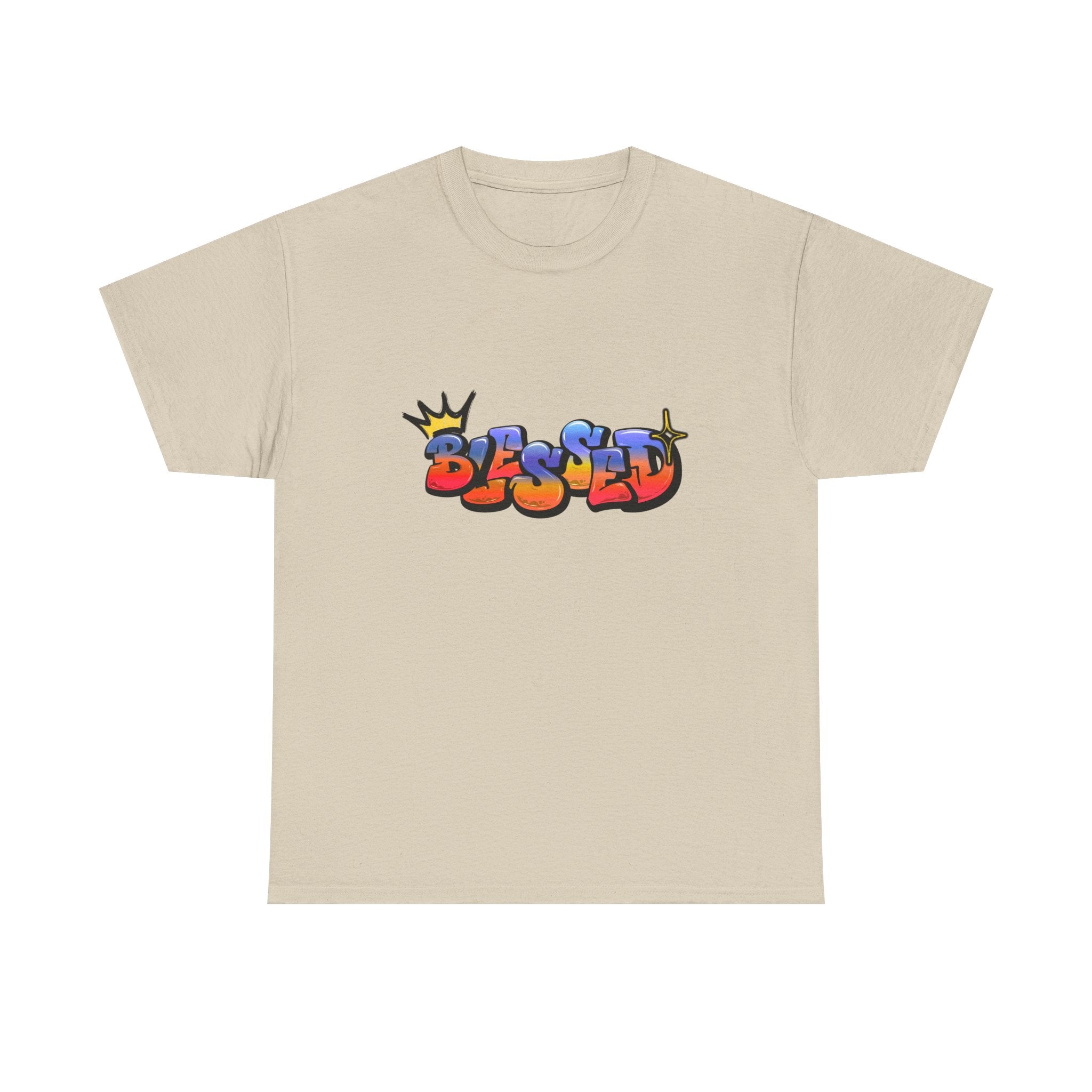 'Blessed' Crown Graffiti Tee