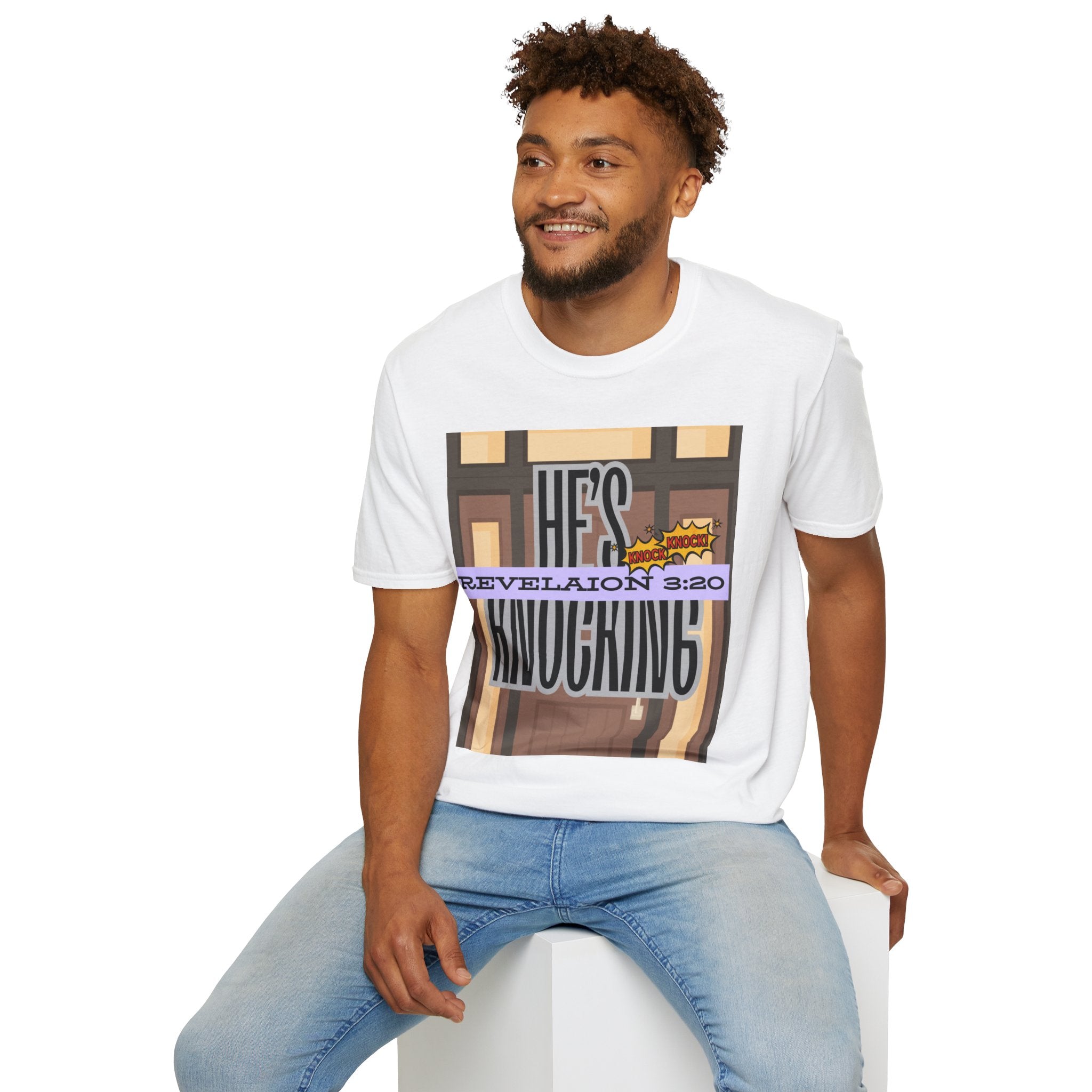 “He’s Knocking” Revelation 3:20 — Graphic T‑Shirt
