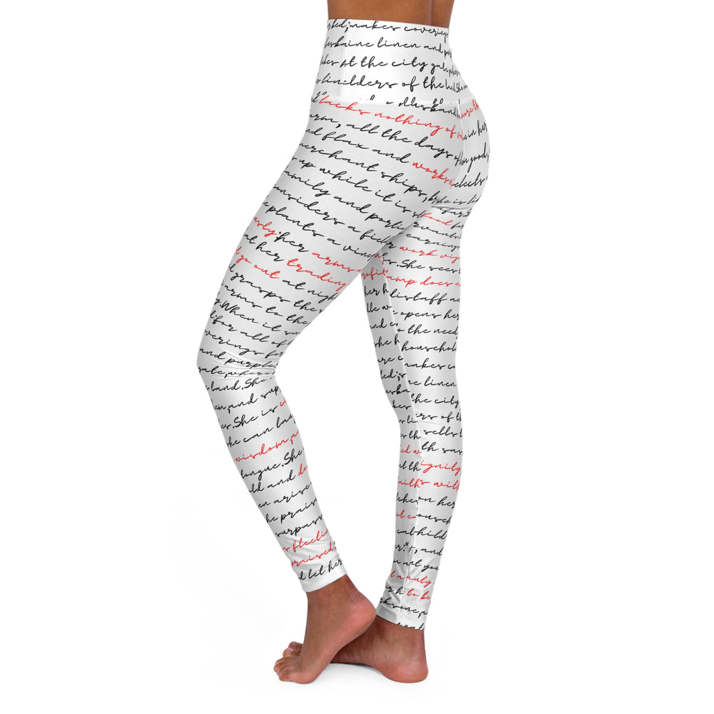 Proverbs 31 Woman  — High-Waist Yoga Leggings