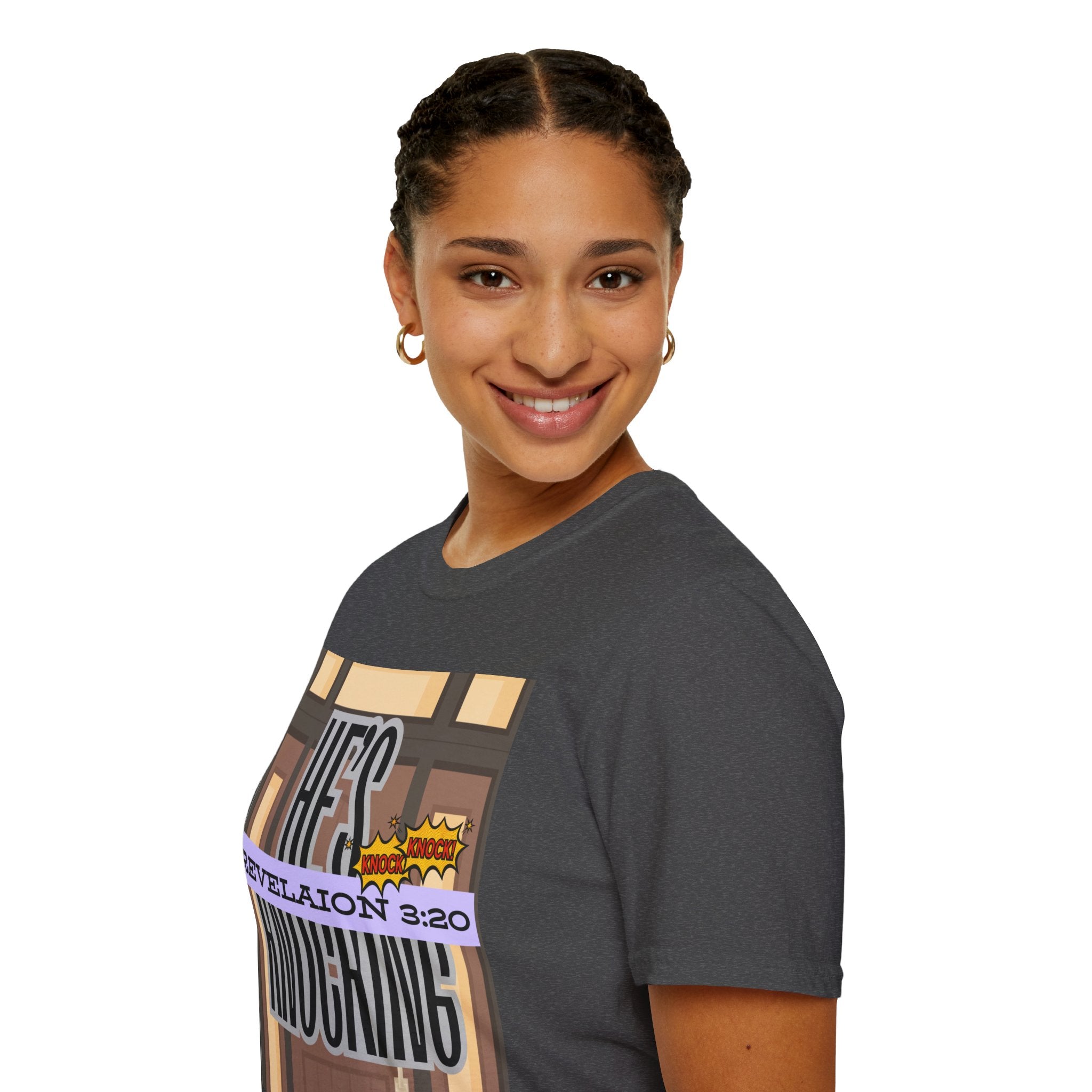 “He’s Knocking” Revelation 3:20 — Graphic T‑Shirt