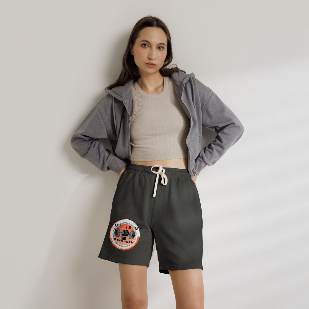 "God Is My Strength" — Fleece Sweat Shorts