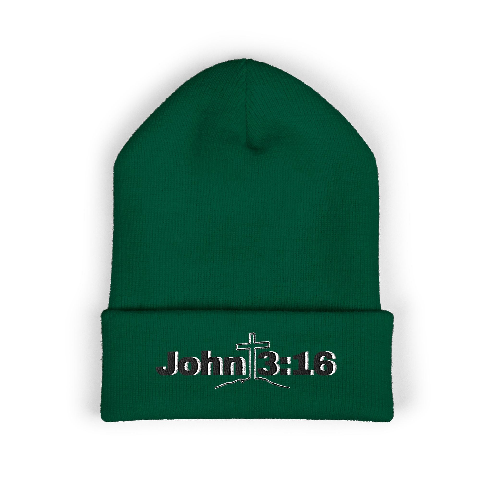 John 3:16 Embroidered Cuffed Beanie