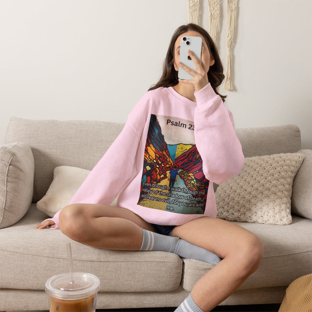 Psalm 23:4 — Crewneck Sweatshirt