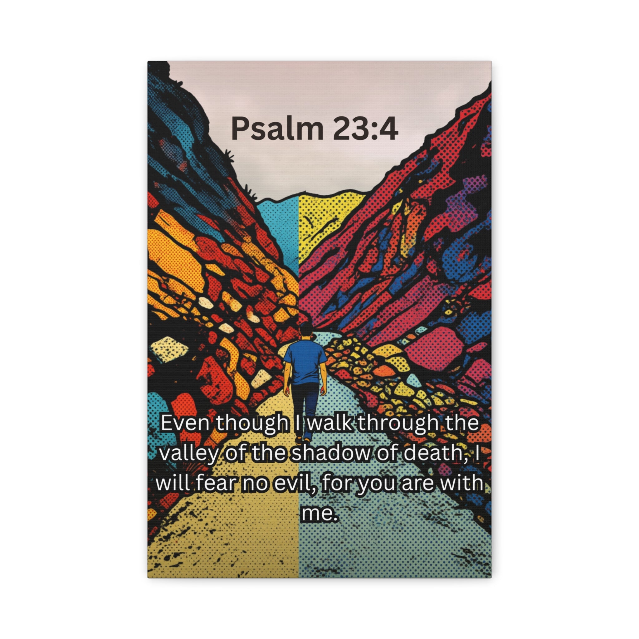 Psalm 23:4 - Wall Canvas
