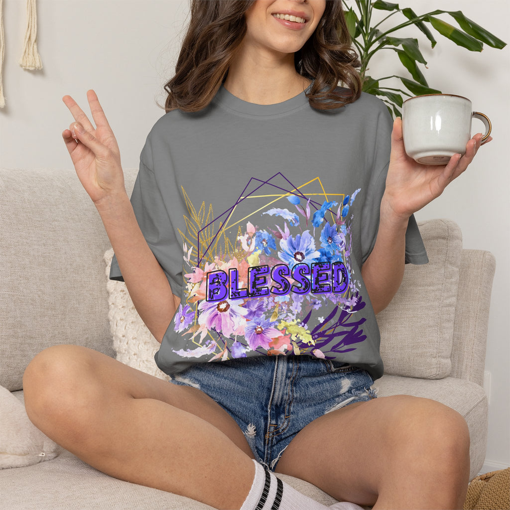'Blessed'  — Floral T-Shirt