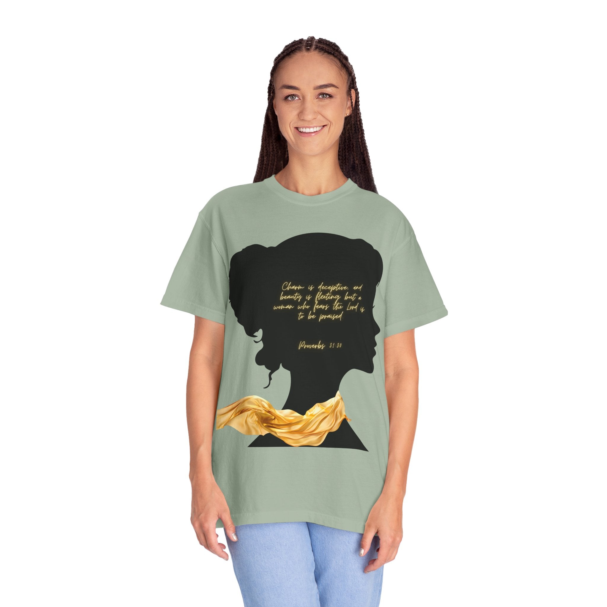 Proverbs 31:30 Gold Scarf - T-Shirt