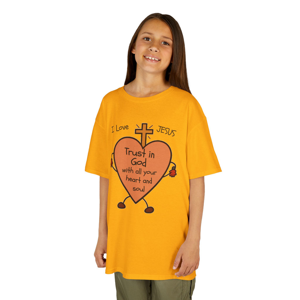 "Trust In God With Your Heart and Soul" - Kids Tee