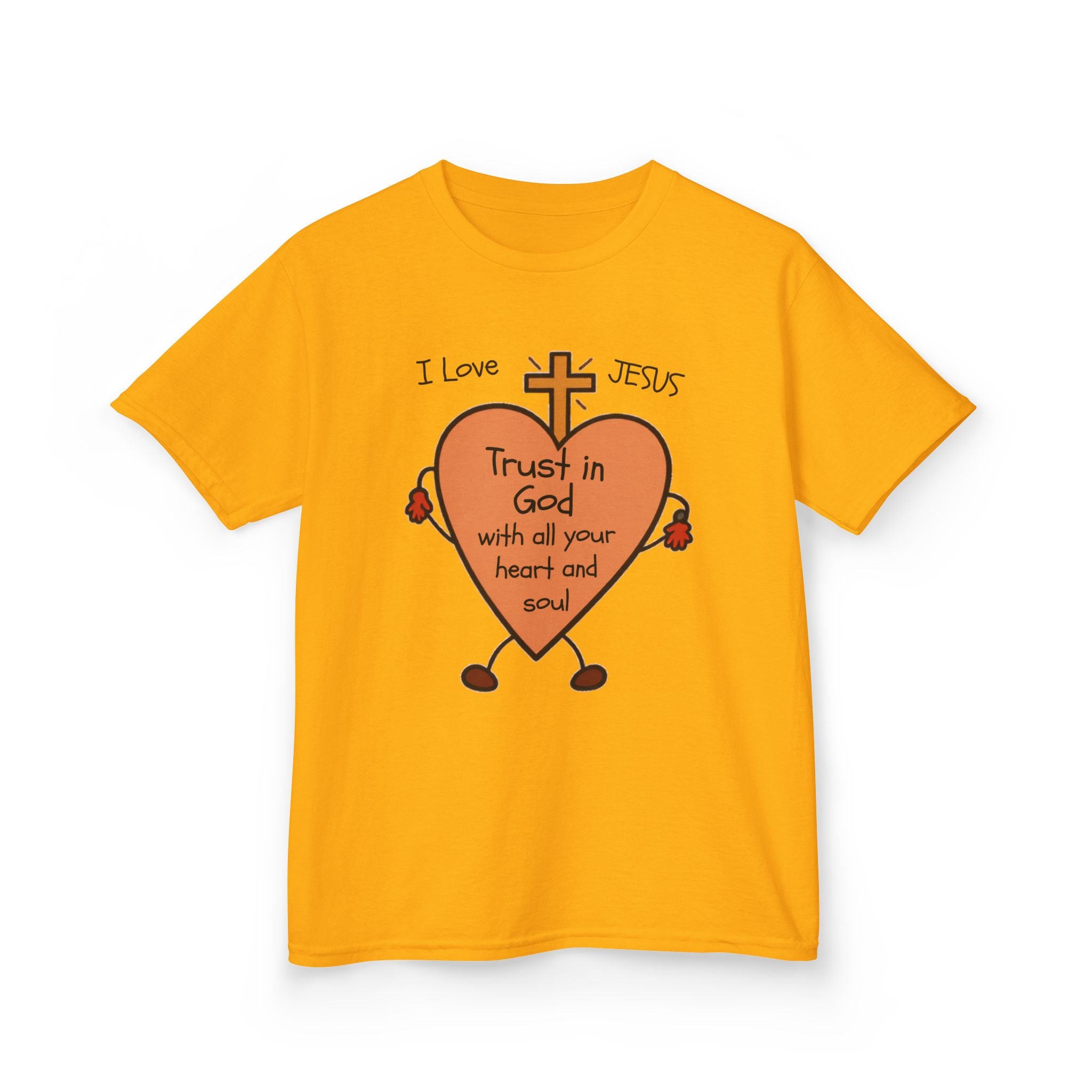 "Trust In God With Your Heart and Soul" - Kids Tee