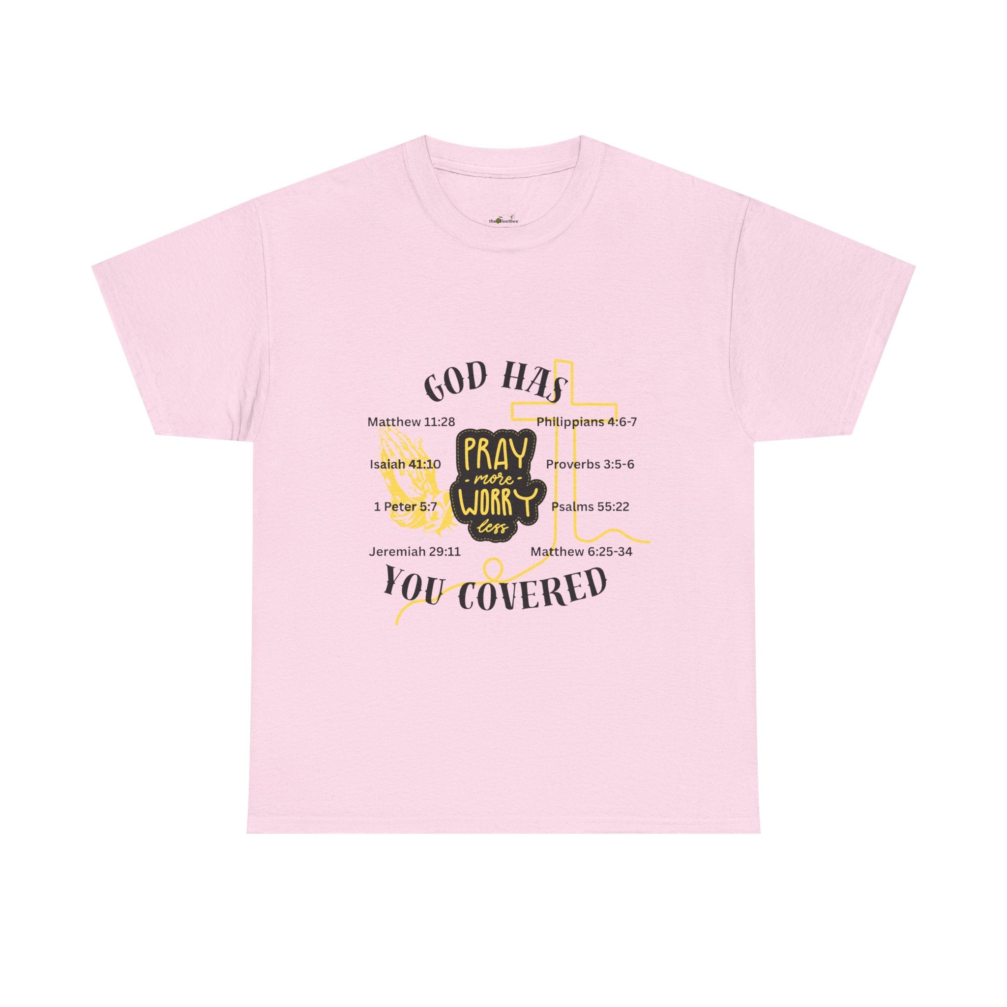 “Pray More, Worry Less” — T-Shirt