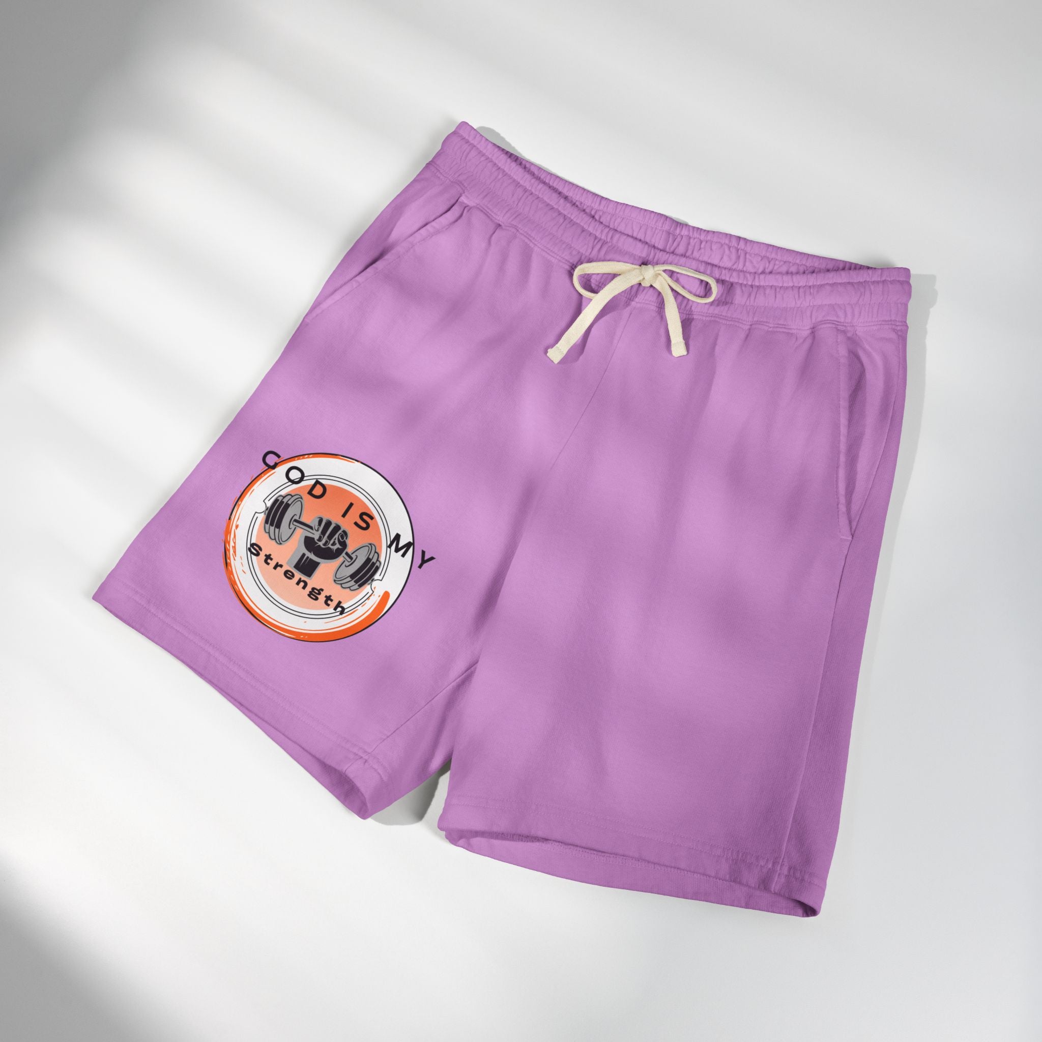 "God Is My Strength" — Fleece Sweat Shorts