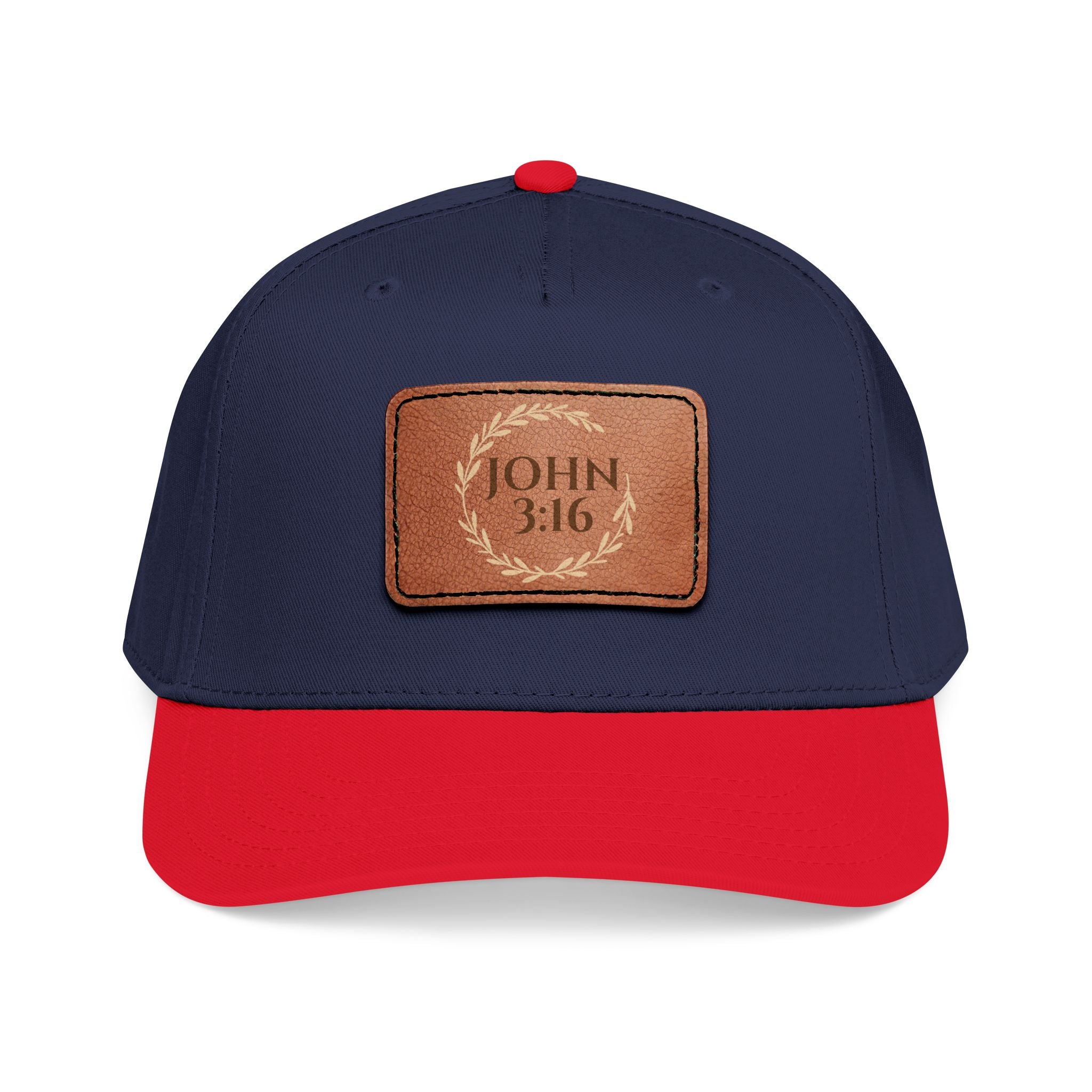 John 3:16 Leather Patch Baseball Cap