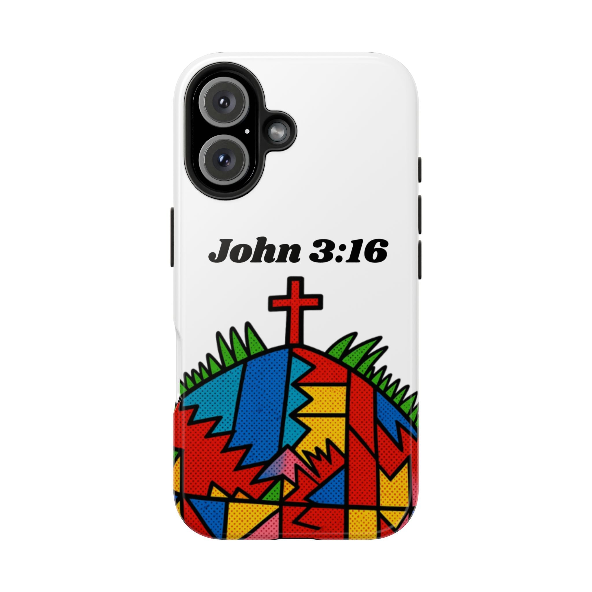 John 3:16 Christian Phone Case — Tough Religious Bible Verse Design