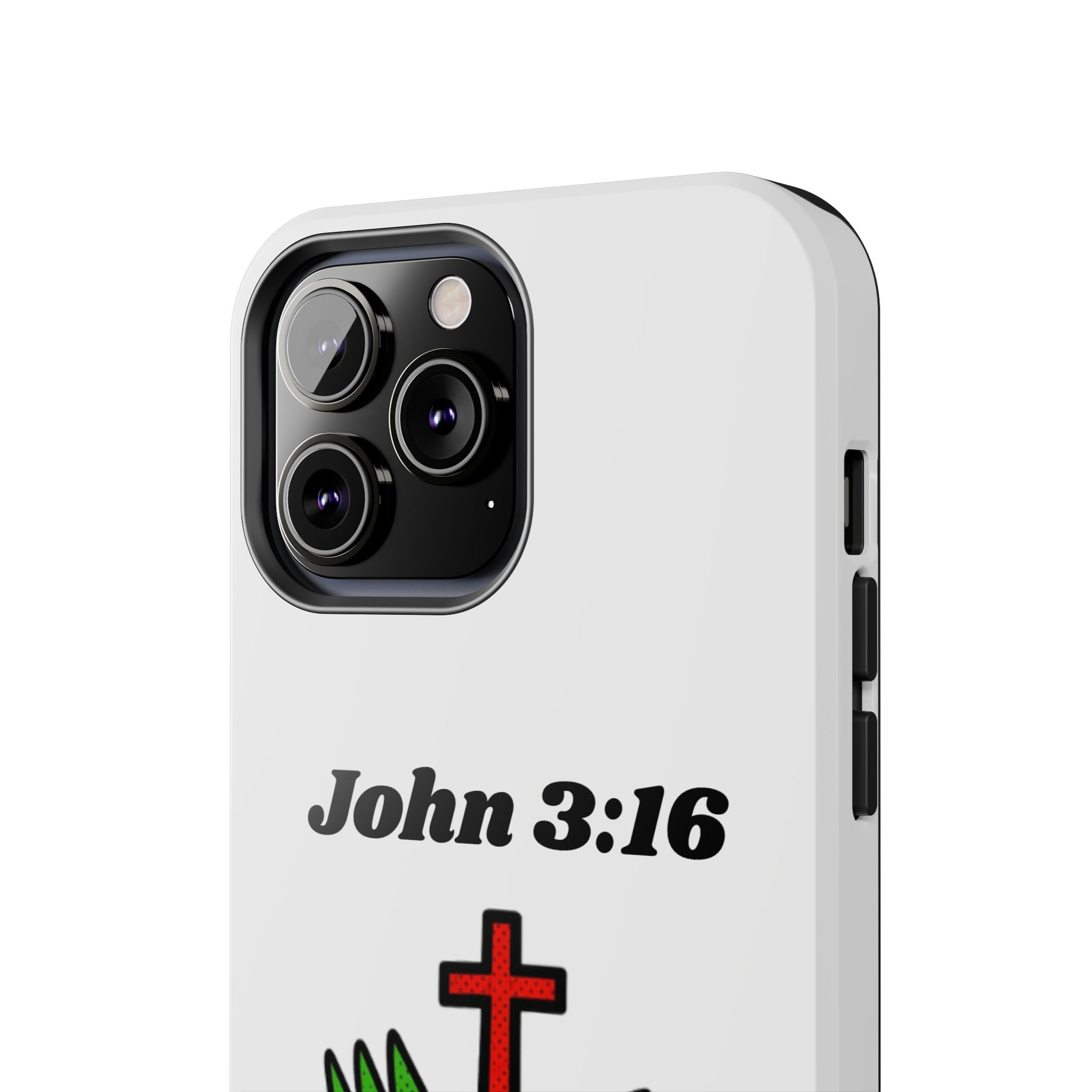John 3:16 Christian Phone Case — Tough Religious Bible Verse Design