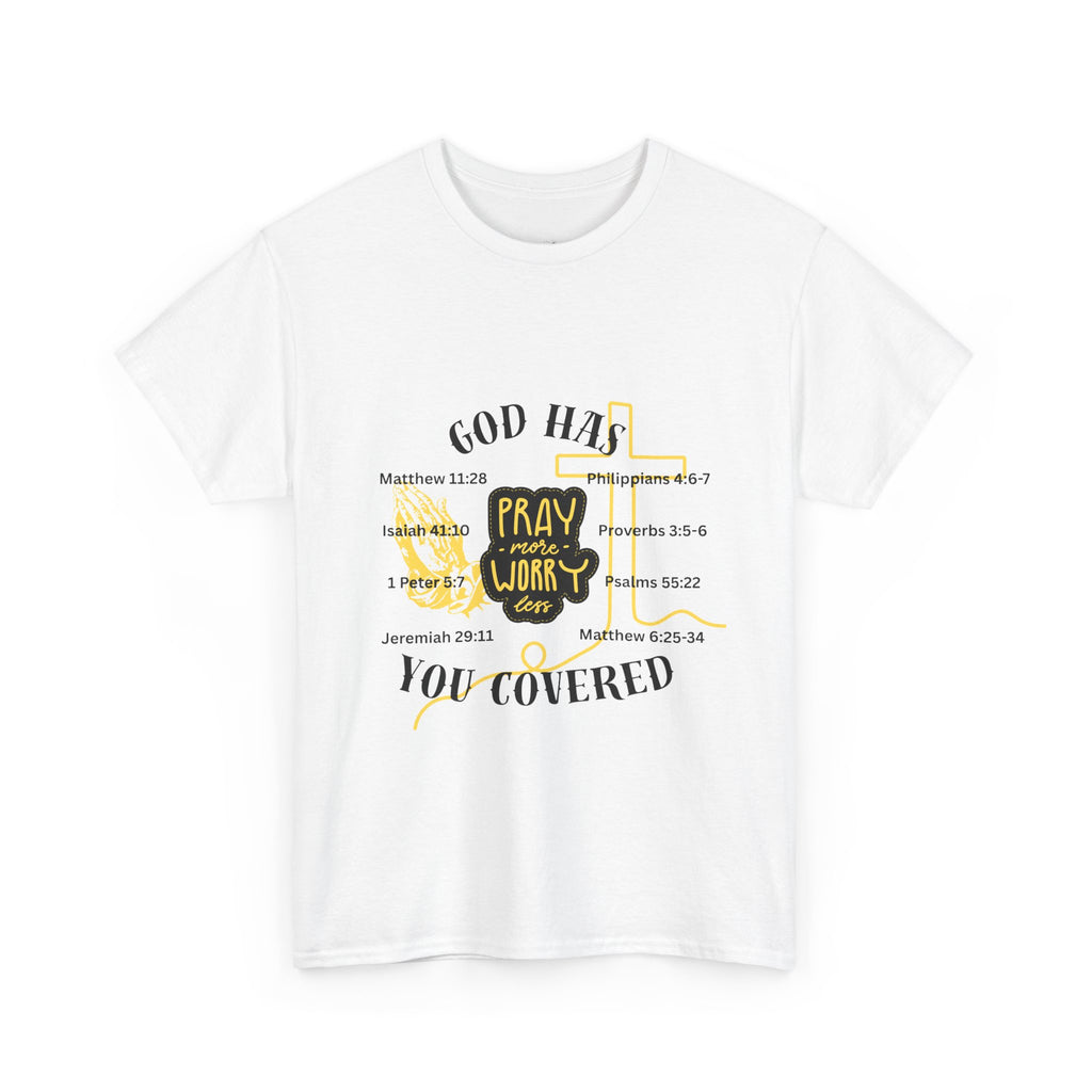 “Pray More, Worry Less” — T-Shirt