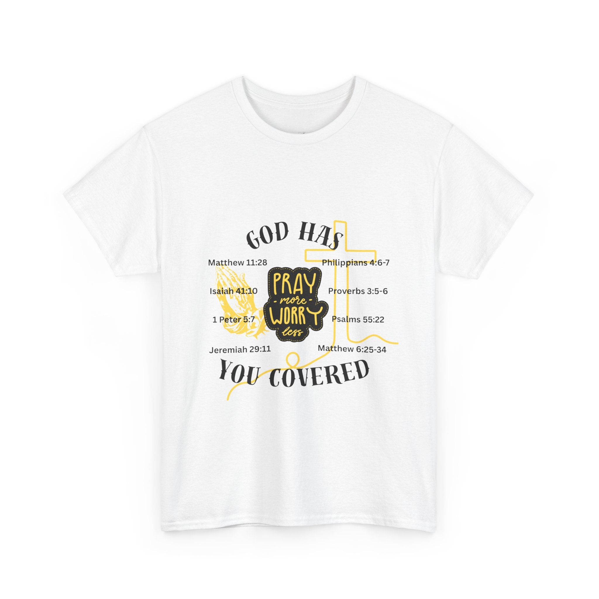 “Pray More, Worry Less” — T-Shirt