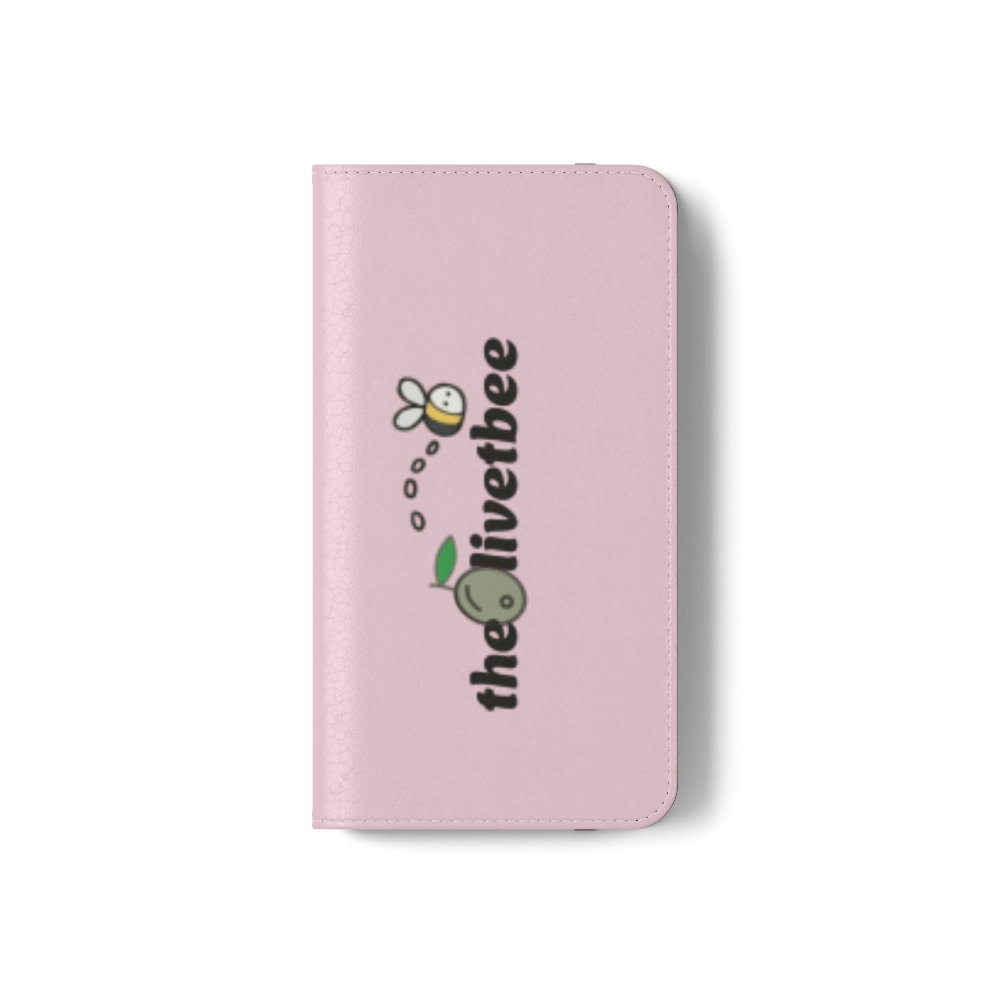 Pink Bee Logo Flip Phone Case — theOlivetbee Wallet Cover