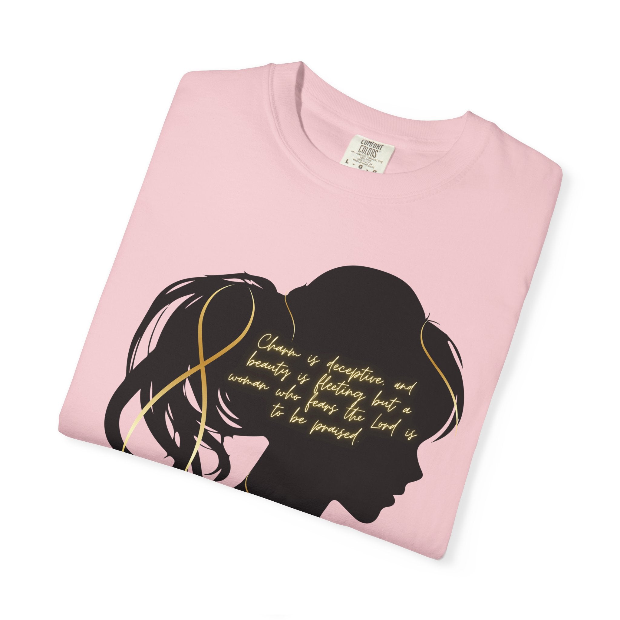 Proverbs 31:30 Gold Heart- T-Shirt
