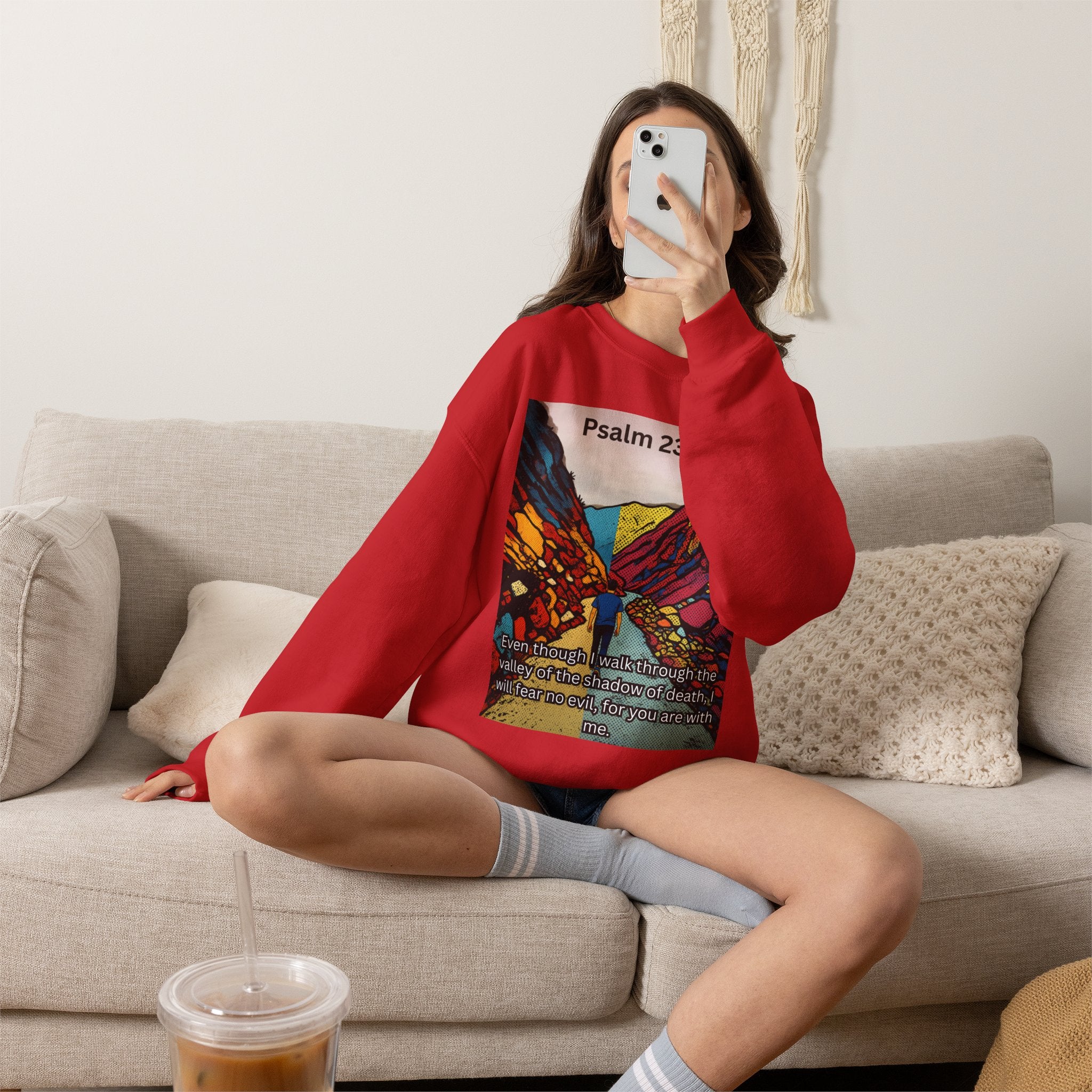 Psalm 23:4 — Crewneck Sweatshirt