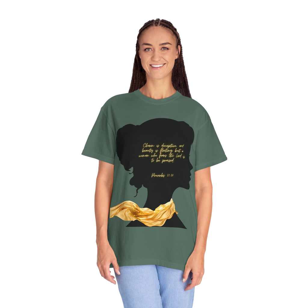 Proverbs 31:30 Gold Scarf - T-Shirt