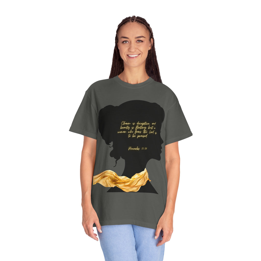 Proverbs 31:30 Gold Scarf - T-Shirt