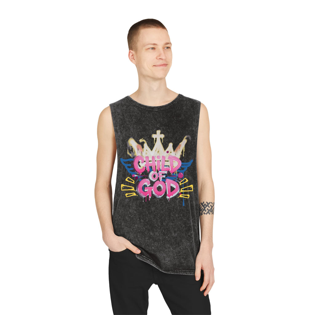 'Child of God' Stonewash Tank Top